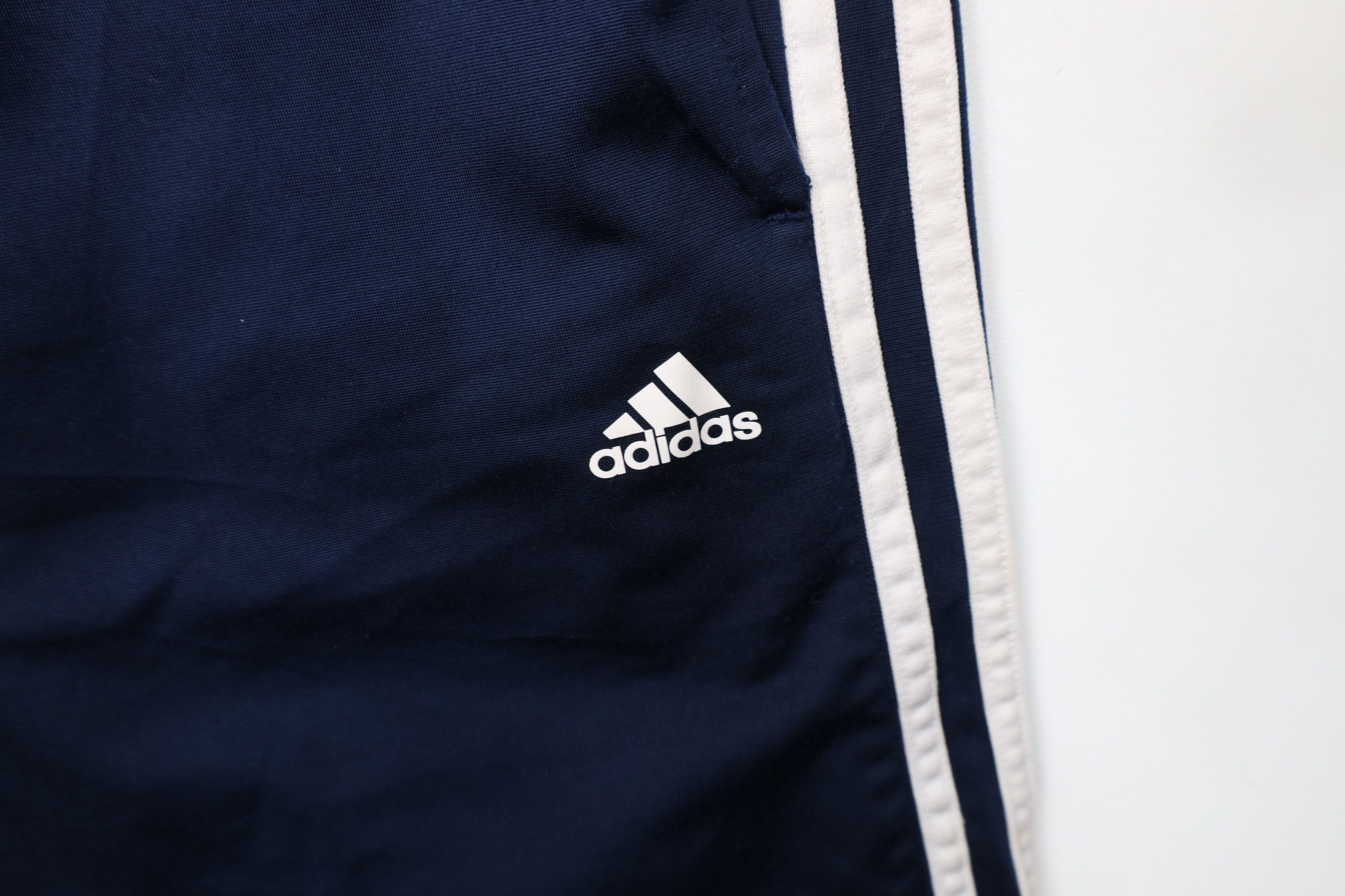 Adidas × Vintage Vintage Adidas Striped Wide Leg Sweatpants Pants Navy Blue Size US 34 / EU 50 - 8 Thumbnail