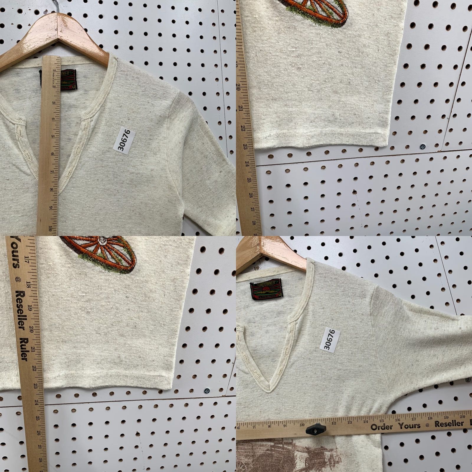 Vintage VINTAGE Sundowner Shirt Womens S Beige V Neck Top 16X23 Erika Strasberg Size S / US 4 / IT 40 - 8 Thumbnail
