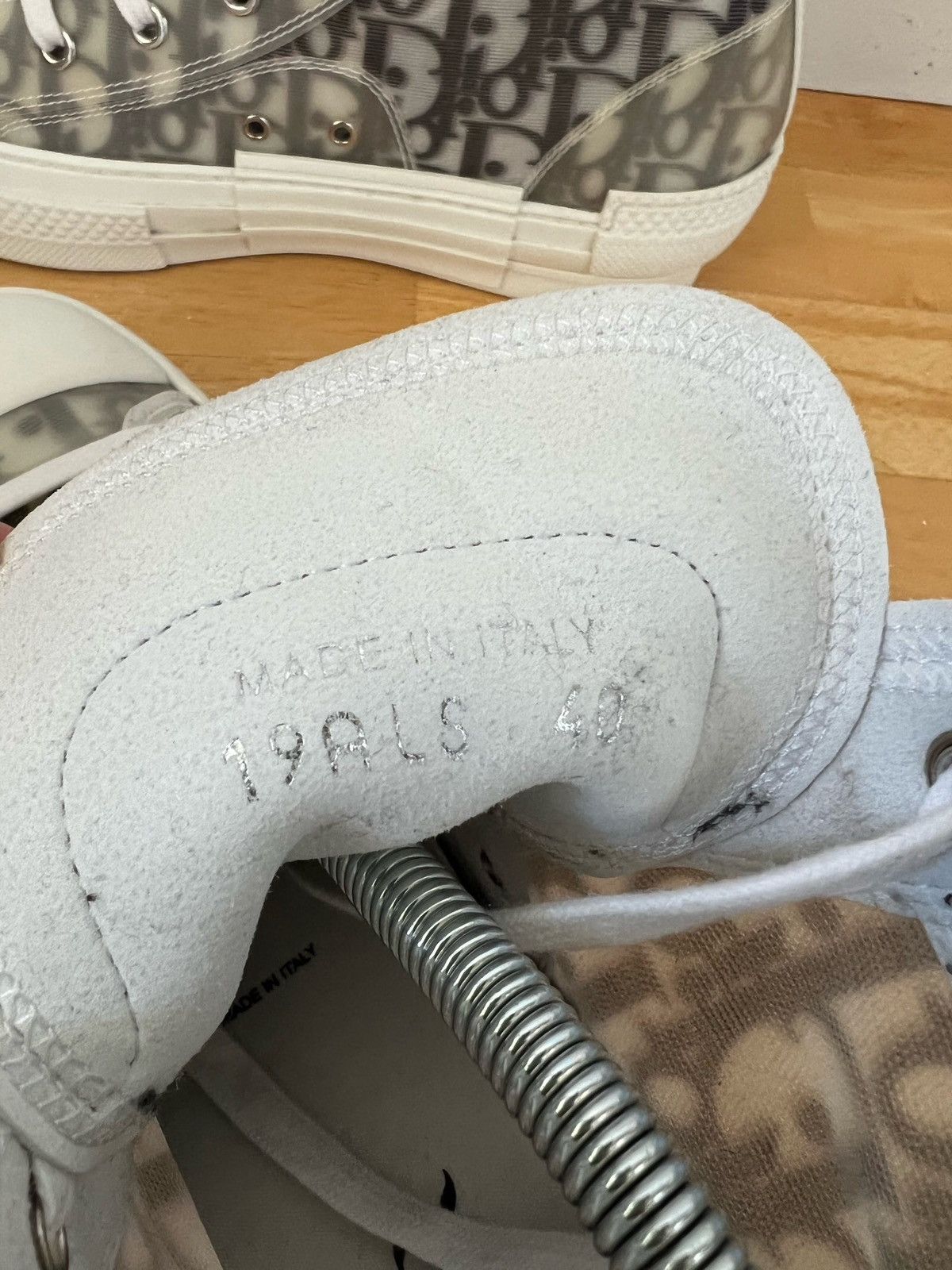 Dior 40 Dior OG B23 Oblique Black White High Top Logo Sneakers Size US 7 / EU 40 - 9 Thumbnail
