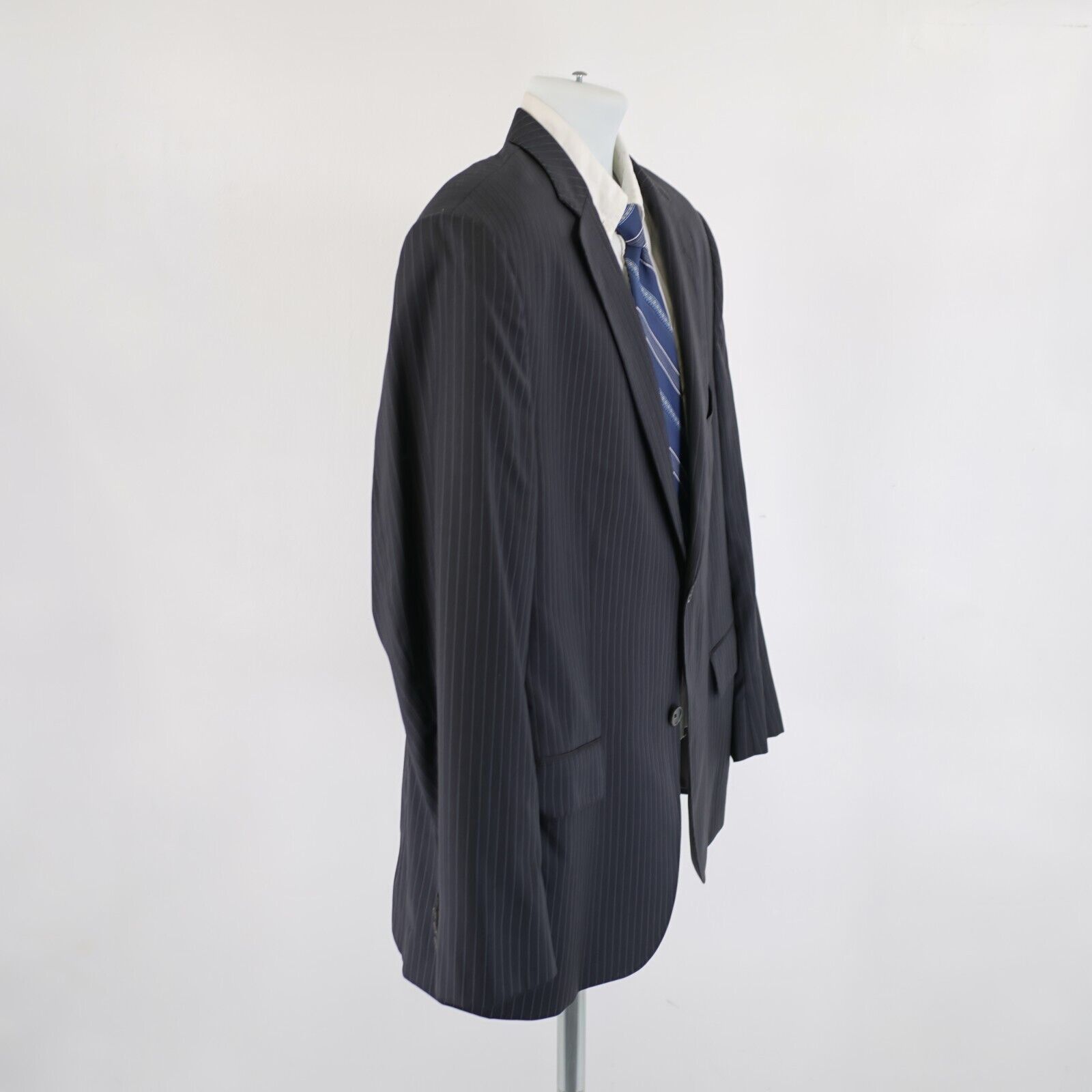 Loro Piana Loro Piana Cremieux Super 130s Wool Gray Striped Denver CT 4 Size 44S - 7 Thumbnail