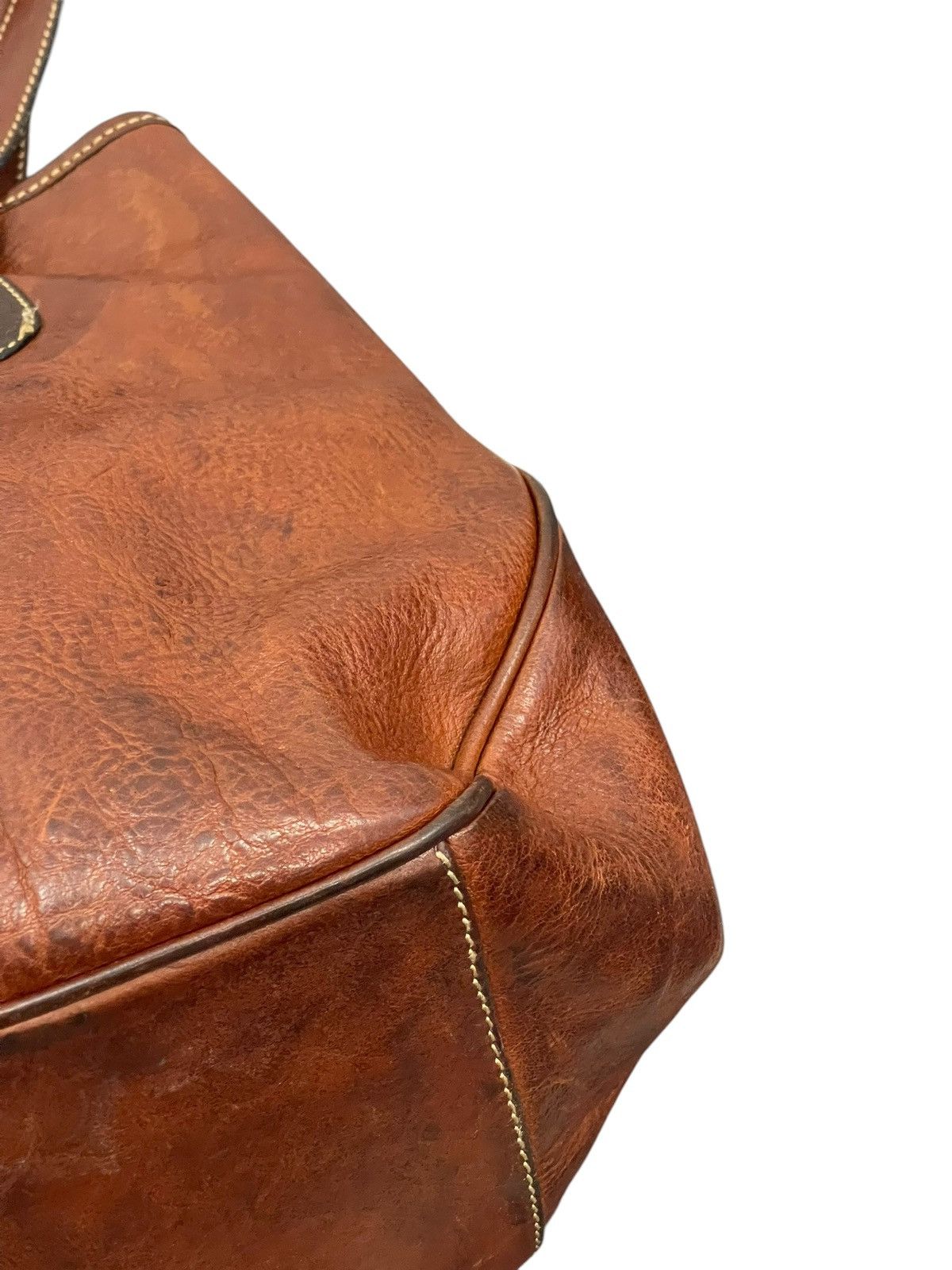 Genuine Leather Full Leather Patina Vintage Unknown Italy Shoulder Bag 1🟩2 Size ONE SIZE - 16 Thumbnail