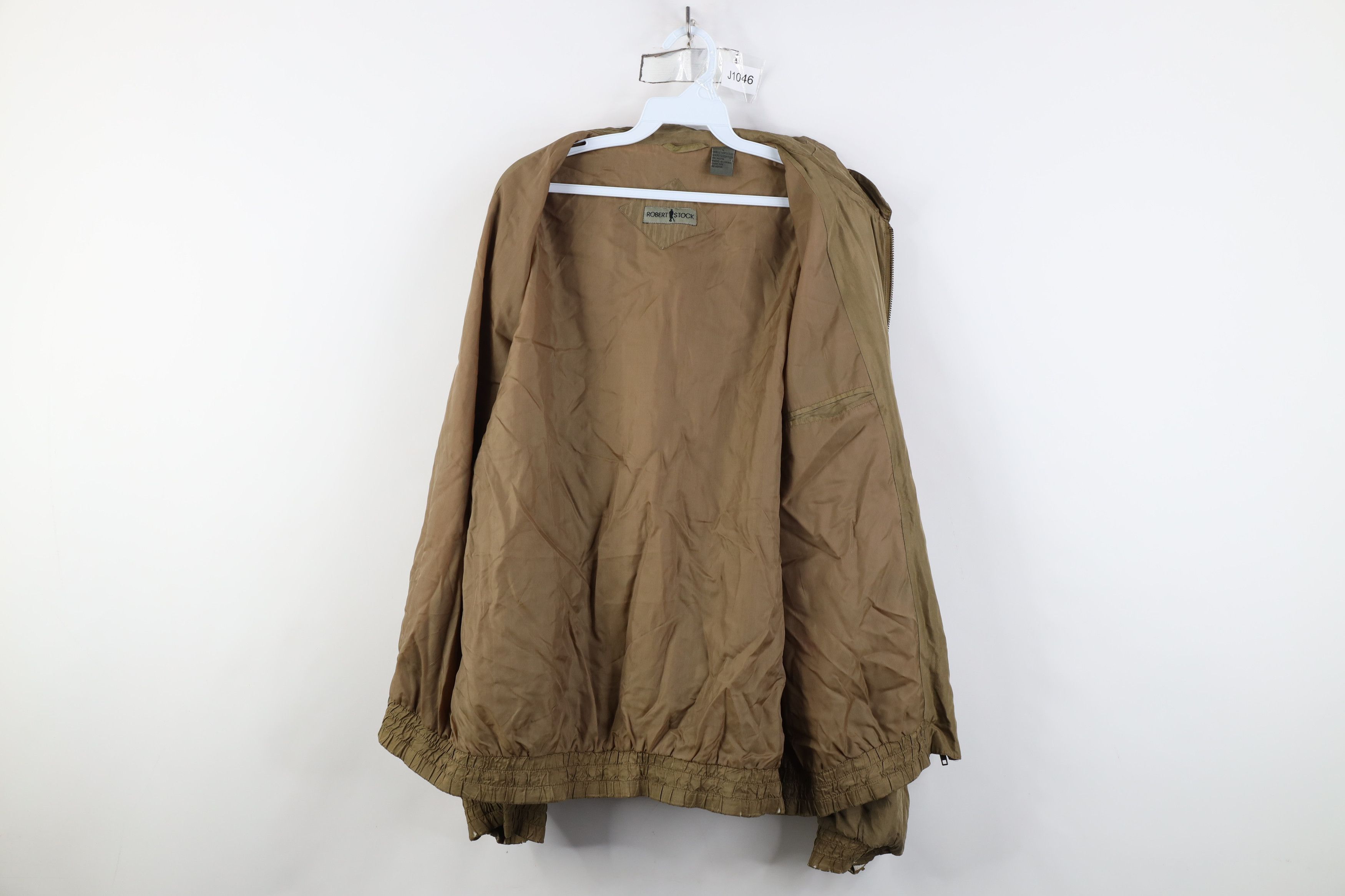 Vintage Vintage 90s Streetwear Silk Cafe Racer Bomber Jacket Green Size US L / EU 52-54 / 3 - 12 Thumbnail
