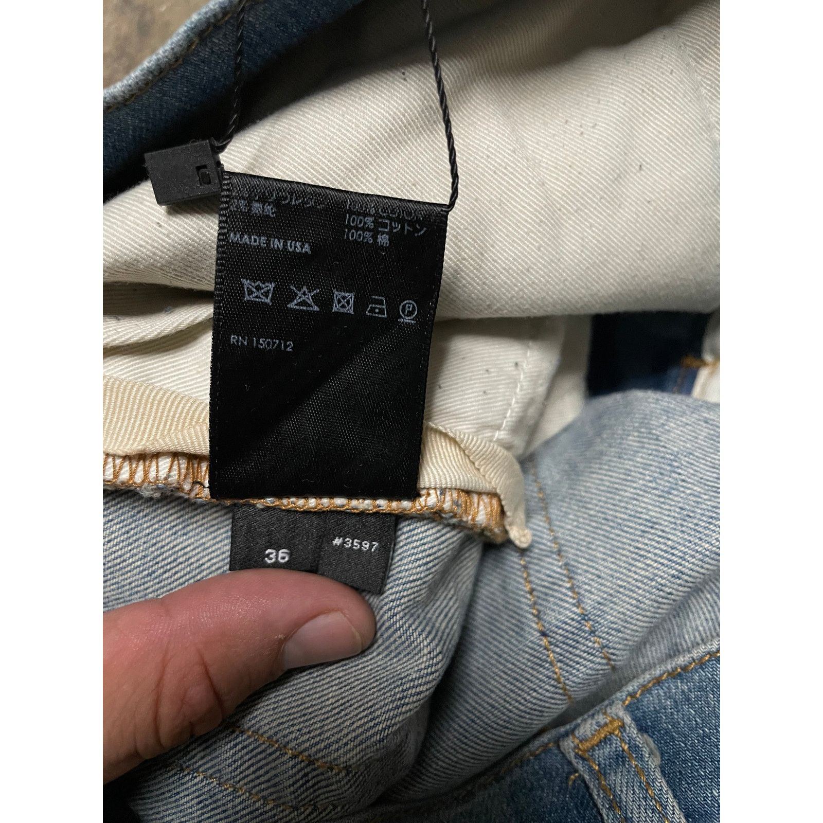 Amiri Amiri Jeans MX1 Light Wash Plaid Maroon Blue Patch 36 Used Size US 36 / EU 52 - 6 Thumbnail