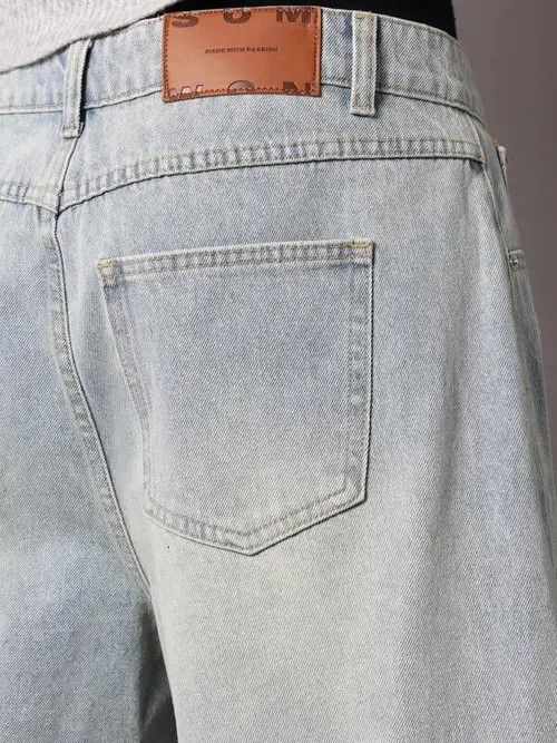 VIBE Washed Denim Jeans Drip Drill Shorts Jorts Size US 32 / EU 48 - 7 Thumbnail