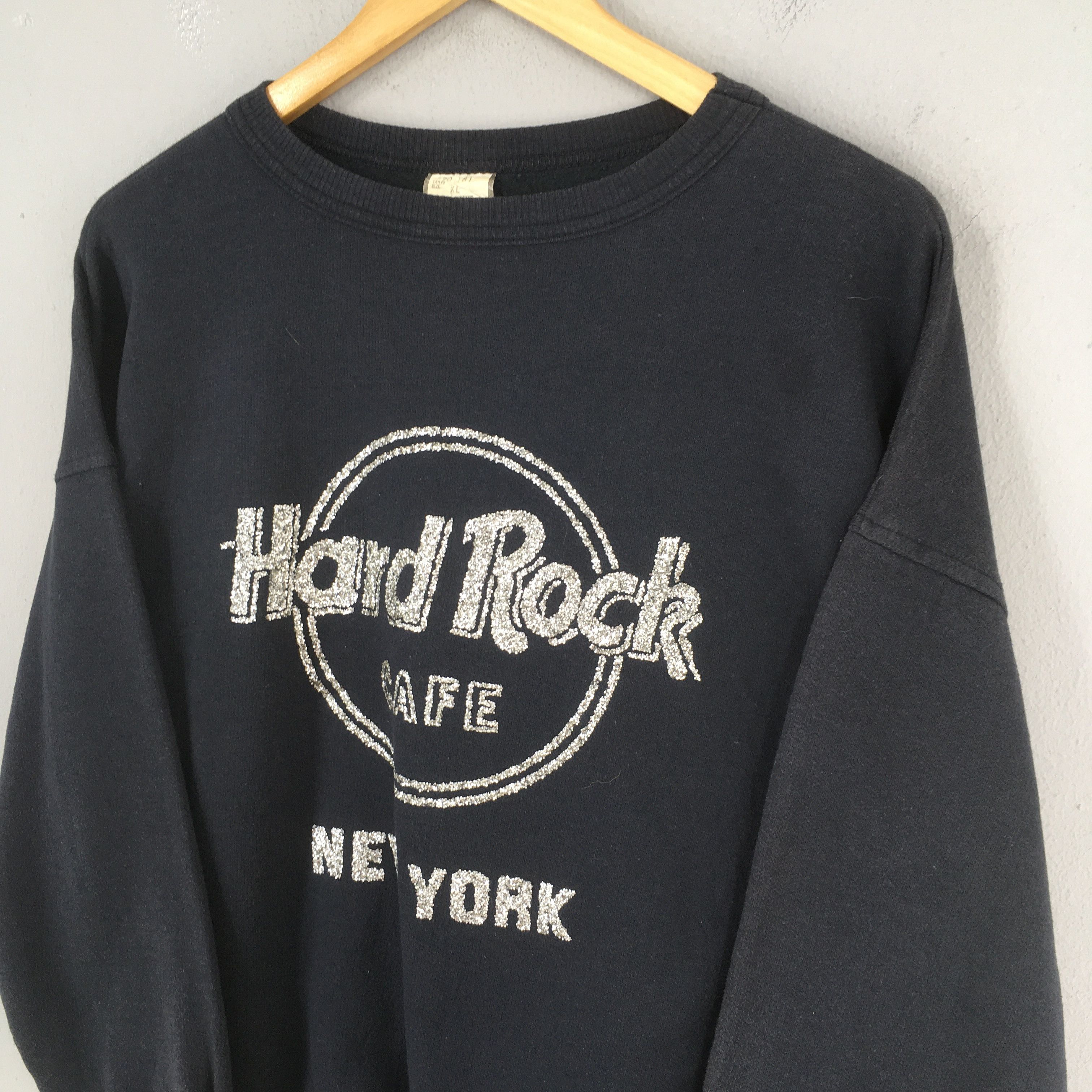 Hard Rock Cafe Vintage Hard Rock Cafe New York Black Sweatshirt XLarge Size US XL / EU 56 / 4 - 3 Thumbnail