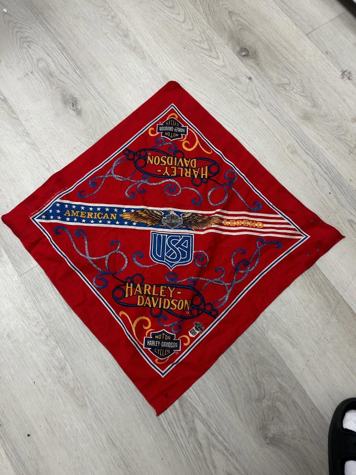 Harley Davidson Lot of 3 Vintage 90s Harley Davidson Licensed Bandanas Size ONE SIZE - 6 Thumbnail