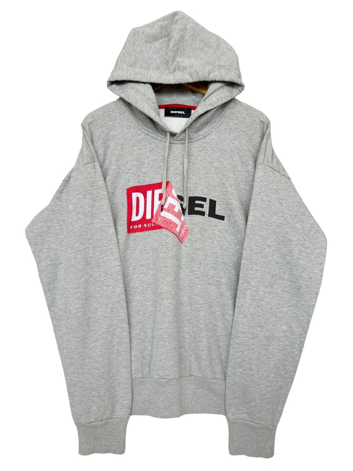 Diesel Diesel Box Logo Baggy Boxy Grey Hoodie Size US M / EU 48-50 / 2 - 1 Thumbnail