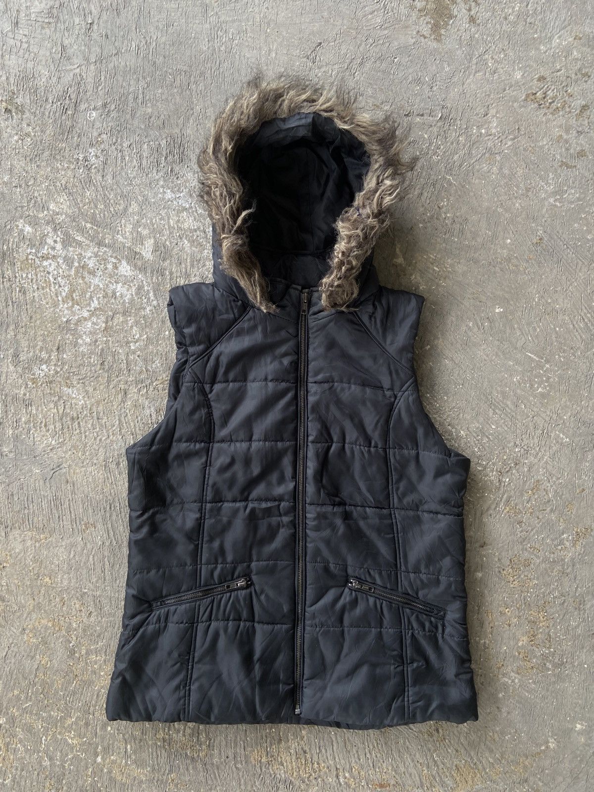 BUFFALO BOBS 2000s Dotti - Vkei Style Fur Hoodie Puffer Vest Size US M / EU 48-50 / 2 - 1 Thumbnail