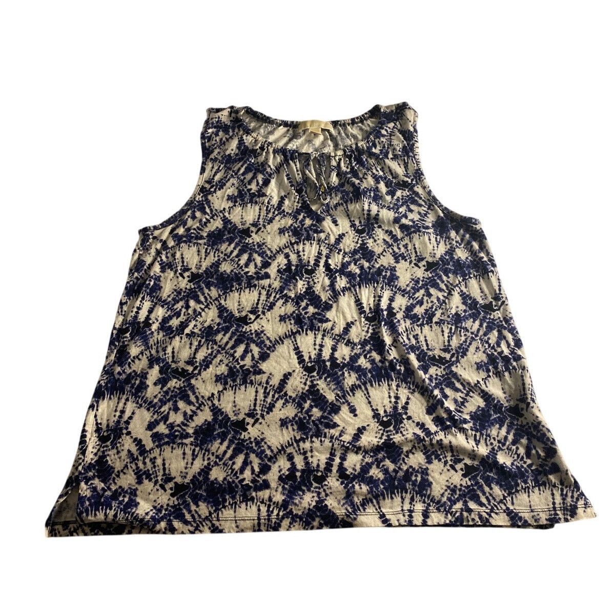Michael Kors Boho Coastal Blue Tie-Dye Sleeveless Tank Top Michael Kors L Size L / US 10 / IT 46 - 2 Thumbnail
