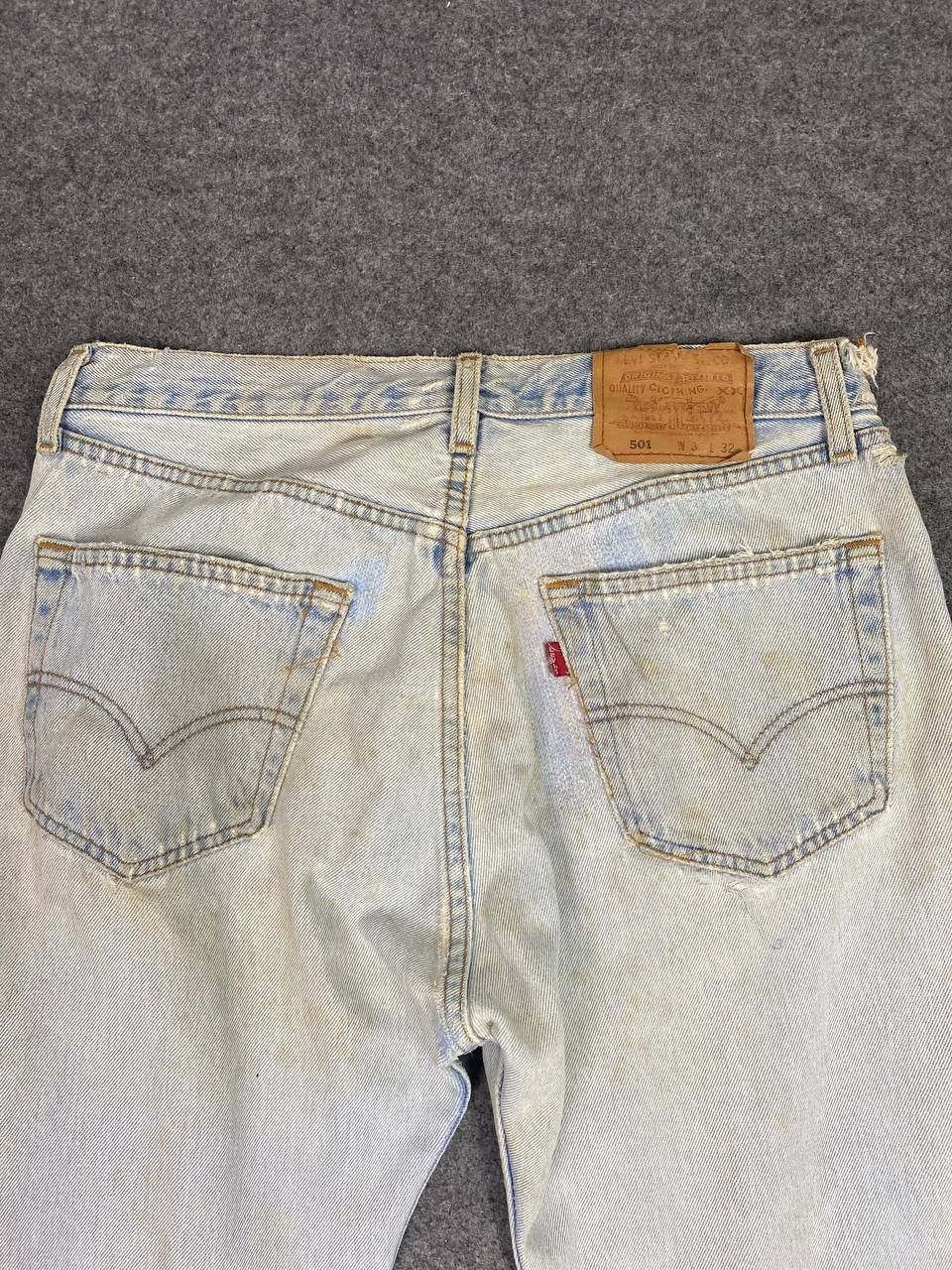 Levi's vintage levis 501 lightwash distressed denim Size US 32 / EU 48 - 3 Thumbnail