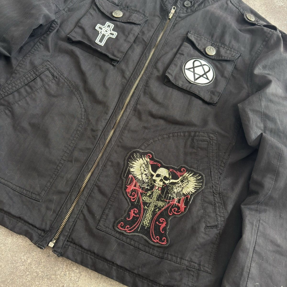 If Six Was Nine × Japanese Brand × Vintage River Island Vintage Gothic Avant Garde Zip Jacket Size US L / EU 52-54 / 3 - 8 Thumbnail