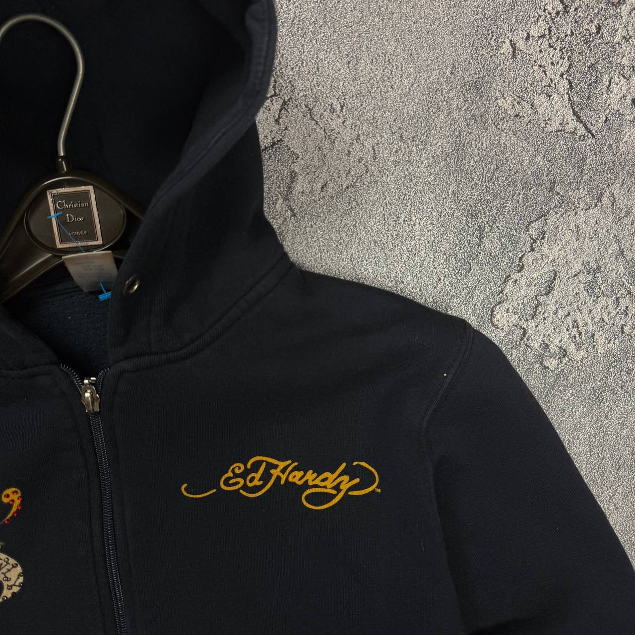 Ed Hardy Vintage Ed Hardy Zip Hoodie Christian Audigier Rhinestone Size M / US 6-8 / IT 42-44 - 5 Thumbnail