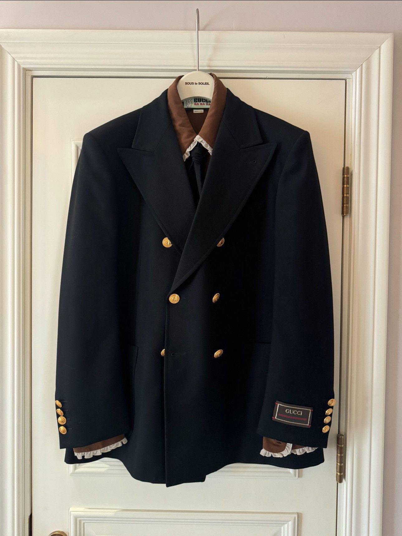 Gucci Gucci 22SS Wool Double Breasted Blazer Size 50S - 1 Thumbnail