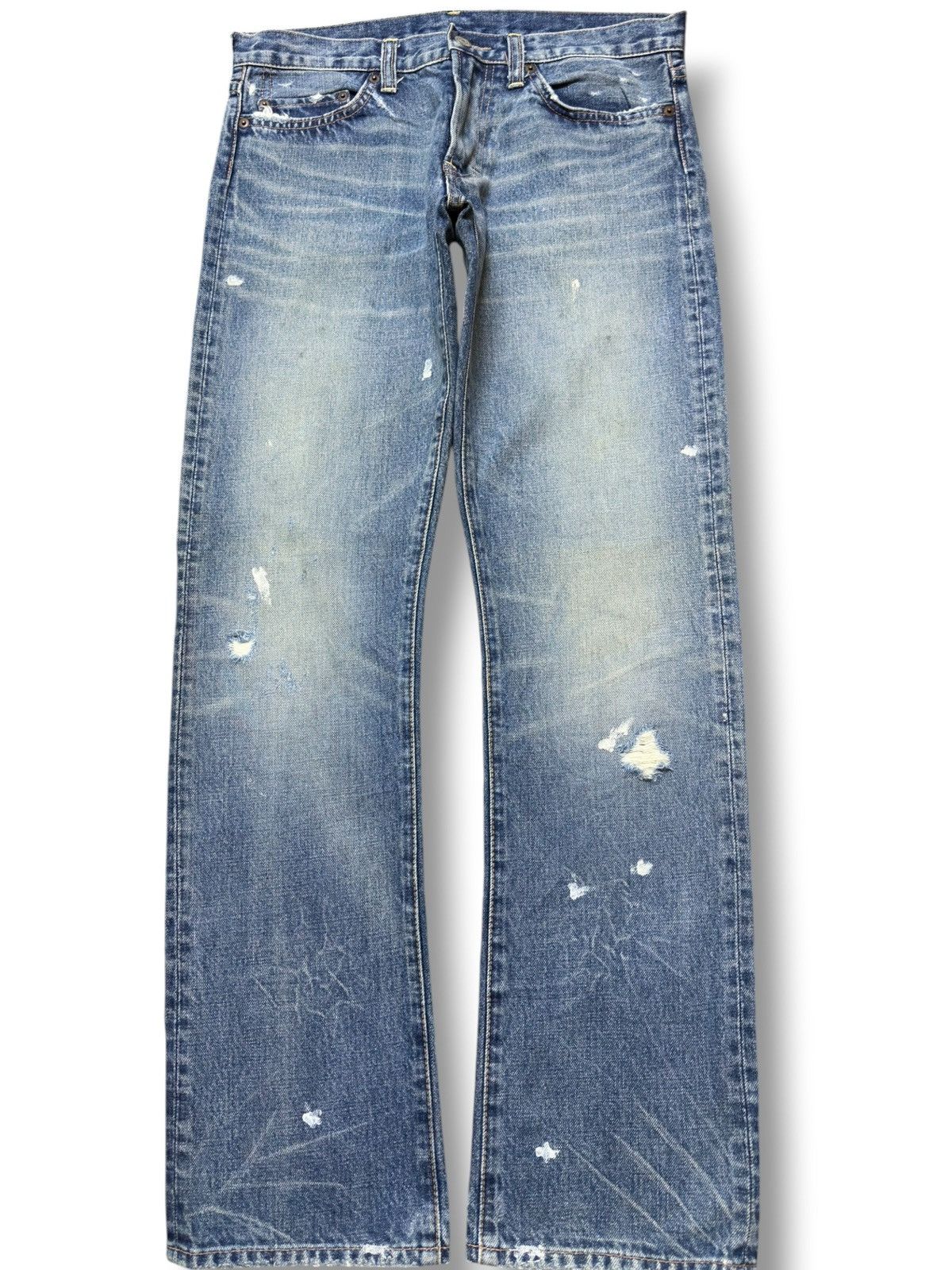 Beauty Beast Vintage RNA.inc Curve Leg Faded Grunge Denim Size US 30 / EU 46 - 1 Thumbnail