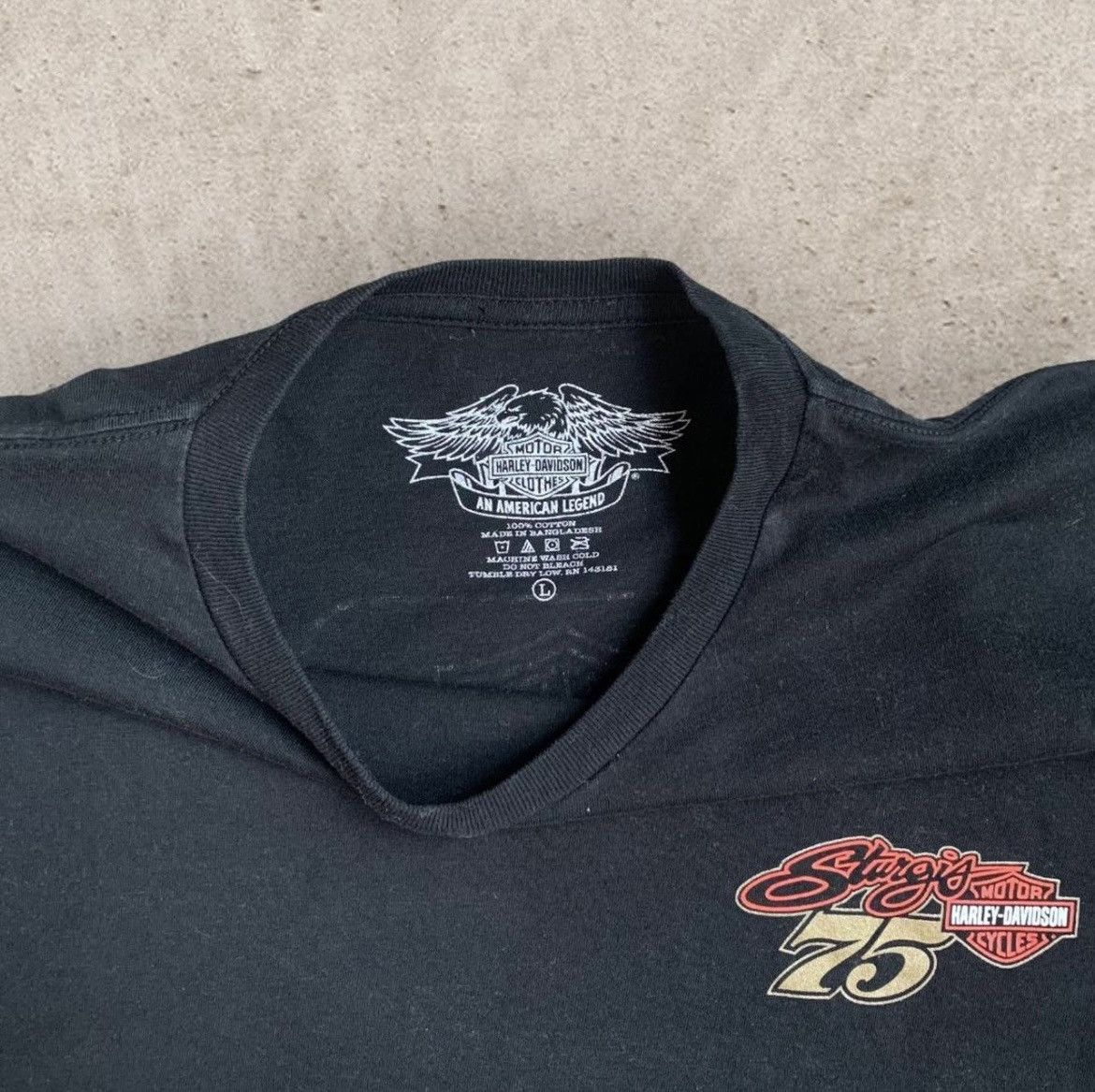 Harley Davidson × Vintage Harley Davidson 75th anniversary Sturgis Tee. Size US L / EU 52-54 / 3 - 3 Thumbnail