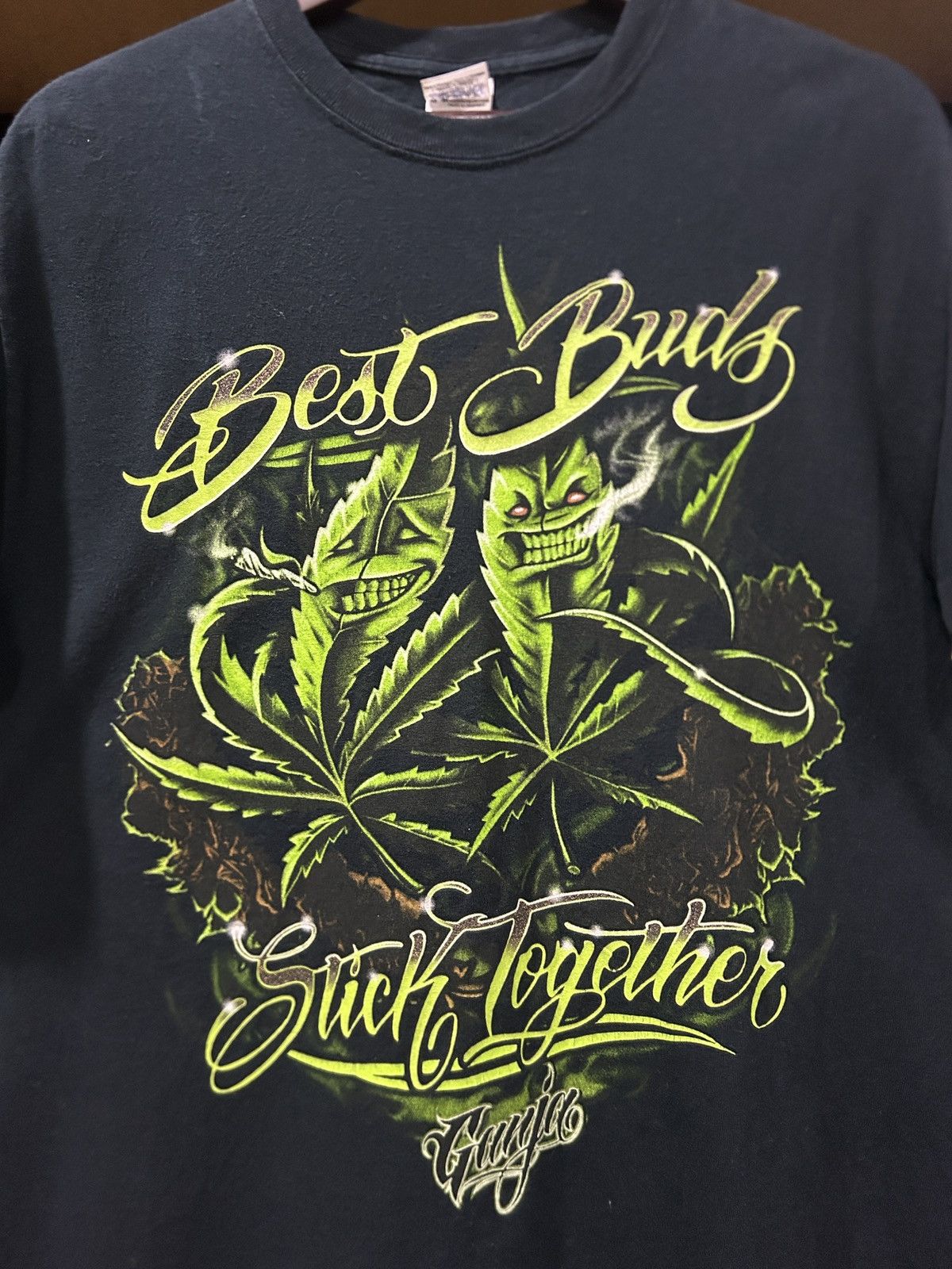 Vintage y2k Best Buds Stick Together Ganja Weed Tee Size US M / EU 48-50 / 2 - 2 Thumbnail