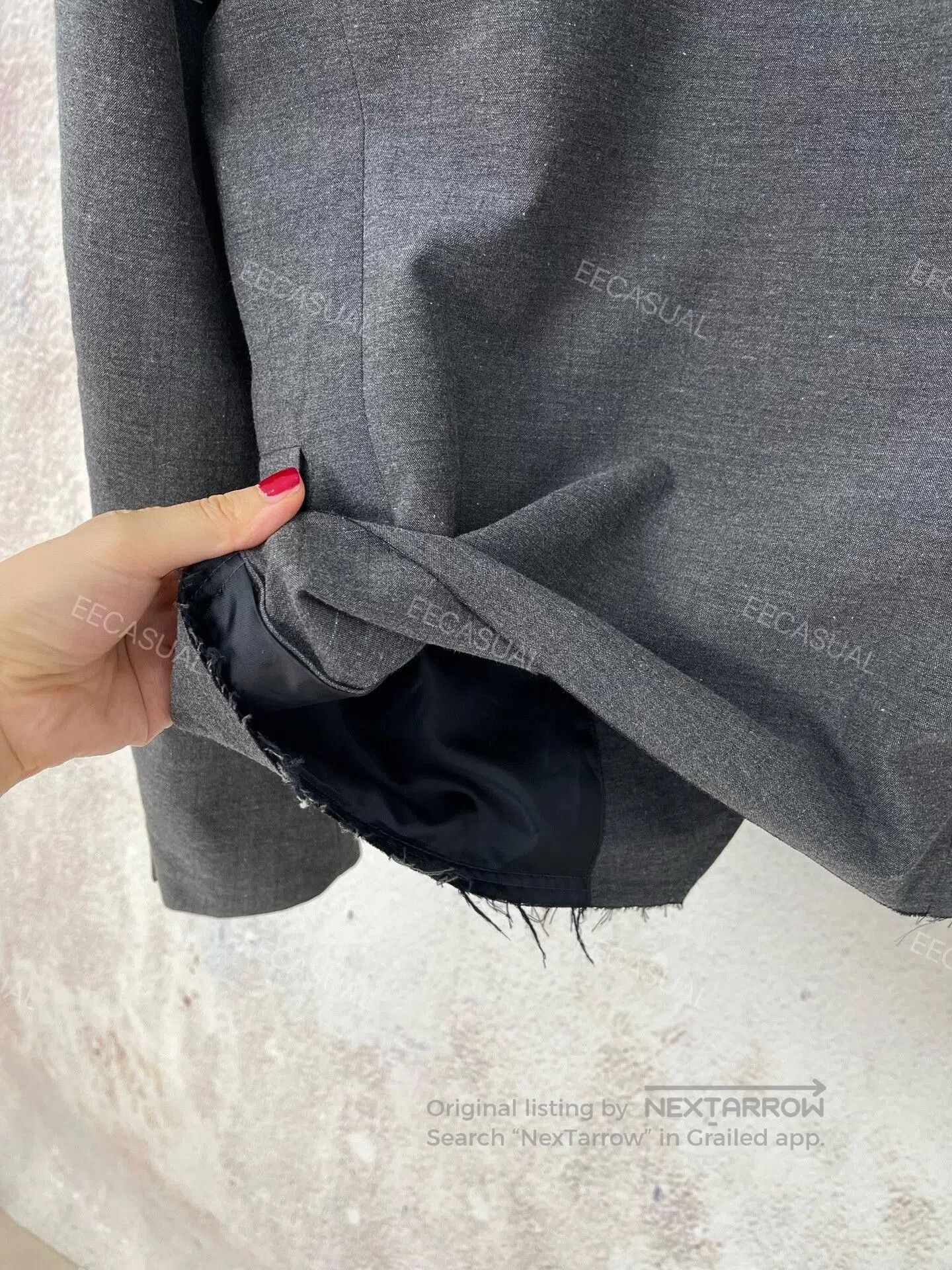 CDG by Comme des Garcons CDG Gray Asymmetrical Blazer. Size US XS / EU 42 / 0 - 6 Thumbnail