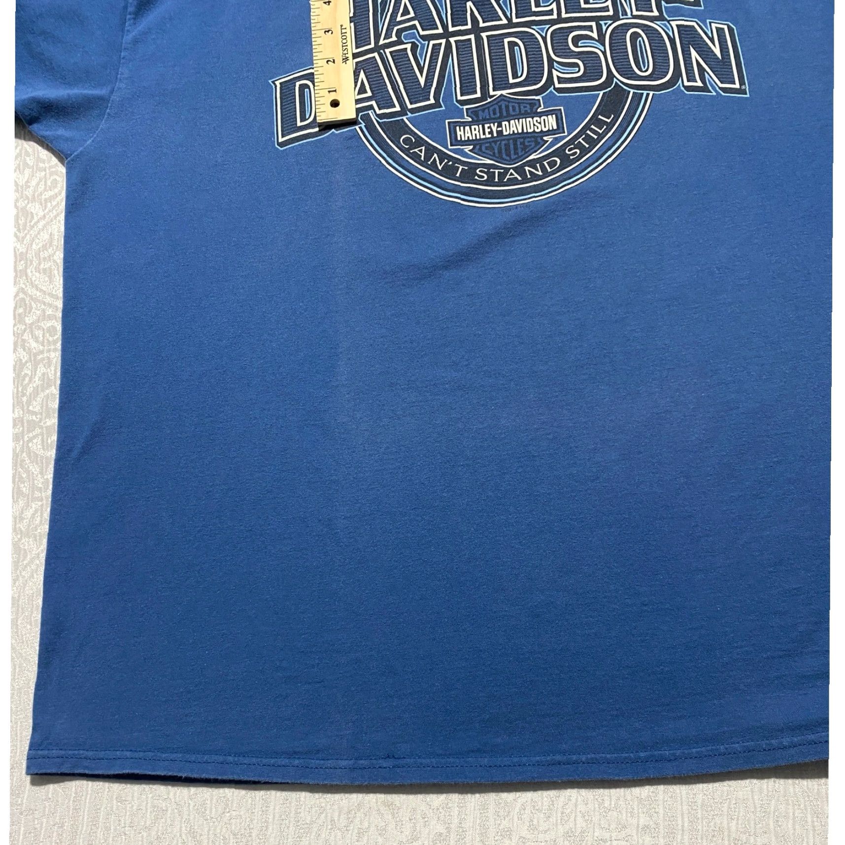 Harley Davidson Harley-Davidson T-Shirt Graphic Print Pirate Pinup Blue 2XL Crew Neck Short Sleeve Logo JSY Heavyweight Vintage? Size US XXL / EU 58 / 5 - 4 Thumbnail