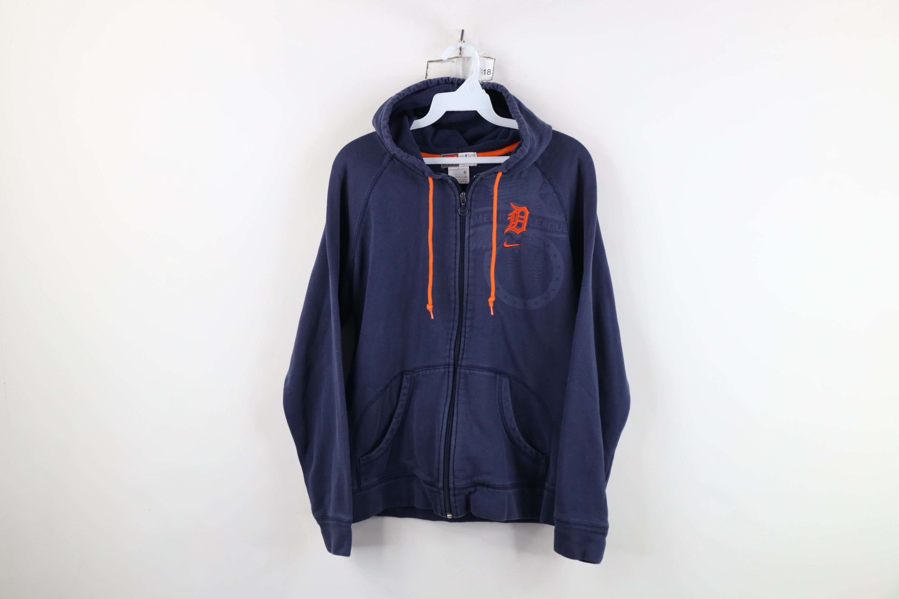 Nike Vintage Nike Travis Scott Mini Swoosh Detroit Tigers Hoodie Size S / US 4 / IT 40 - 1 Thumbnail