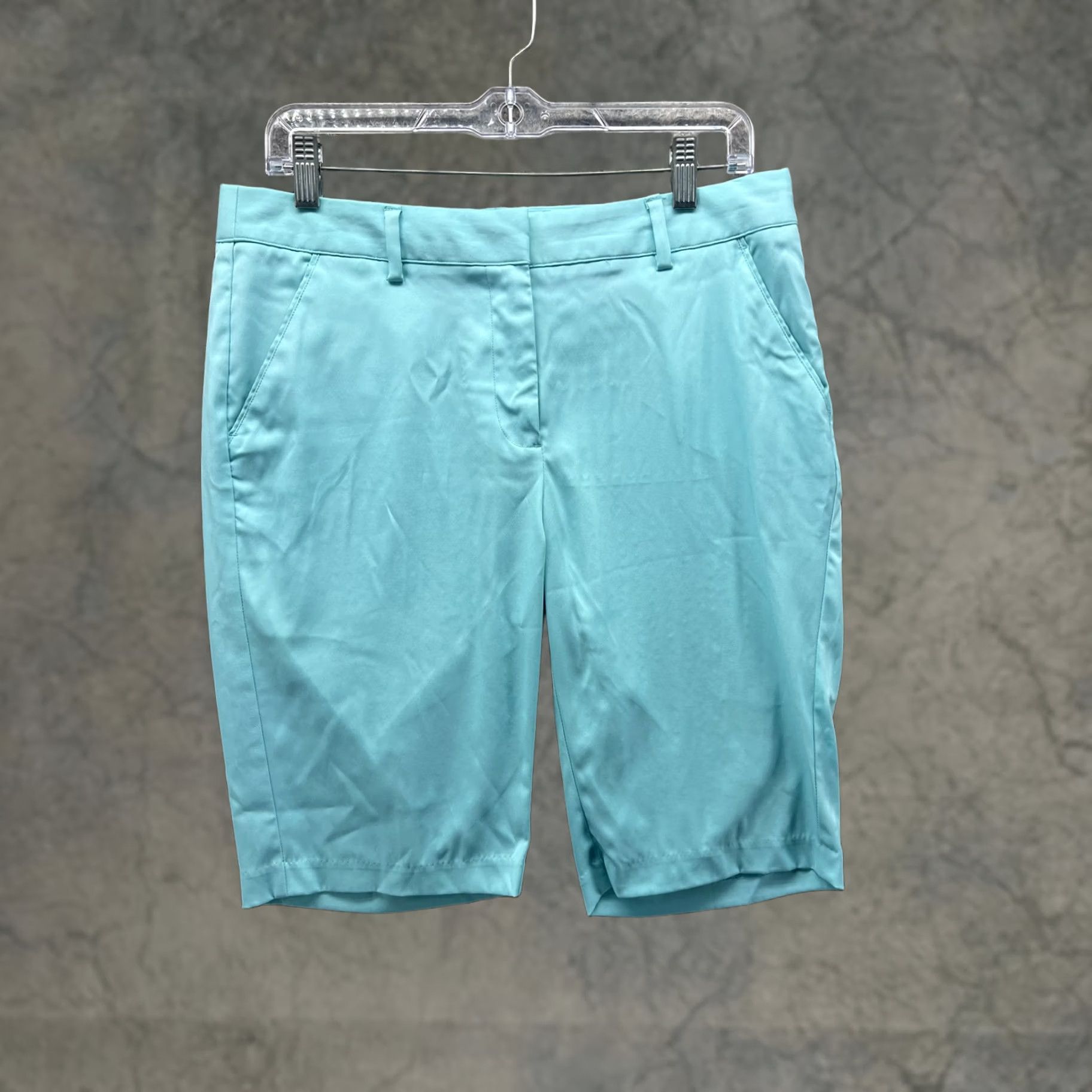 Vintage Greg Norman Shorts Womens 6 Blue Bermuda Stretch Golf Chino Casual Summer Size 28" / US 6 / IT 42 - 1 Thumbnail