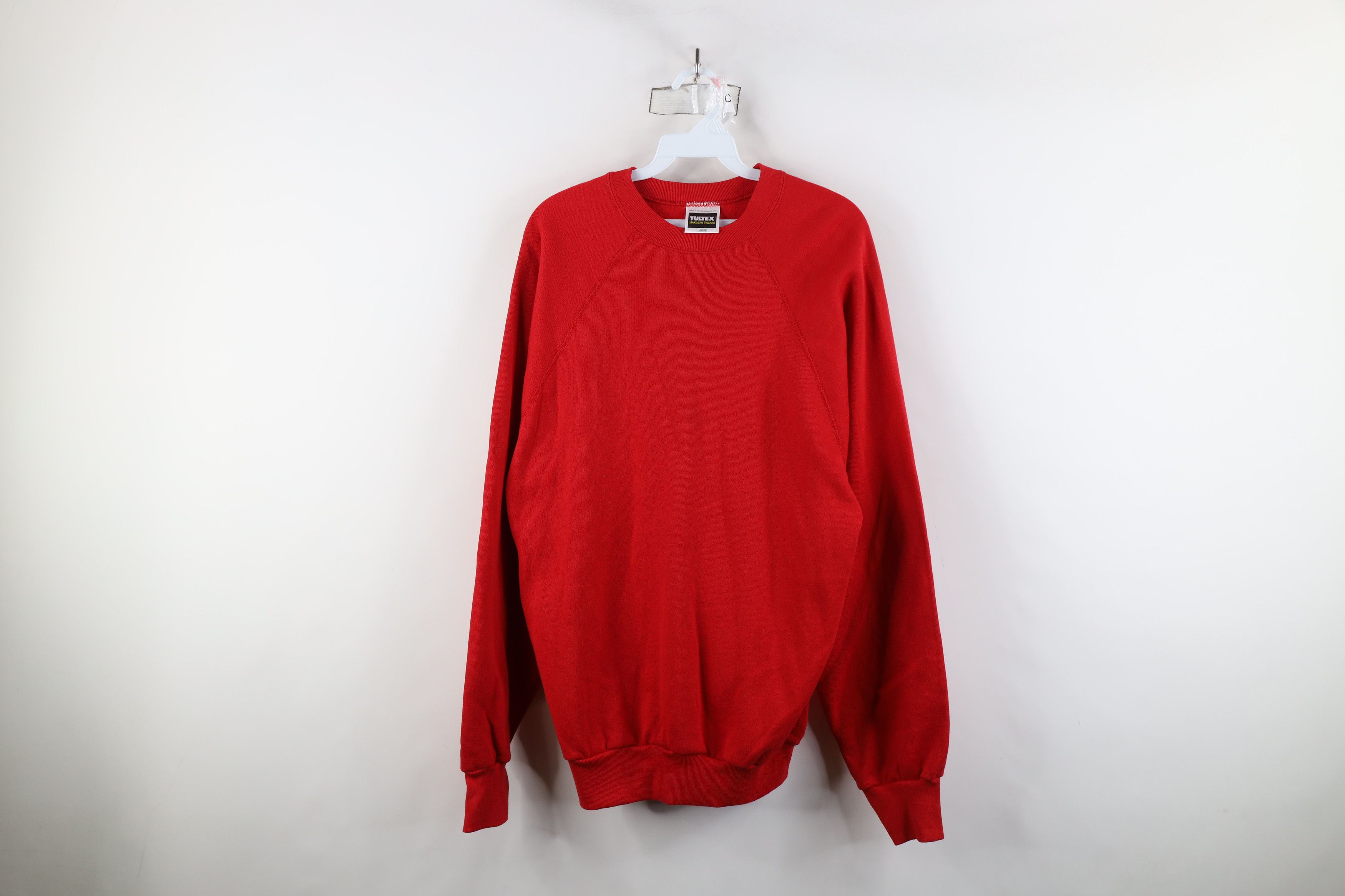 Vintage Vintage 90s Streetwear Raglan Crewneck Sweatshirt Red USA Size US L / EU 52-54 / 3 - 1 Thumbnail