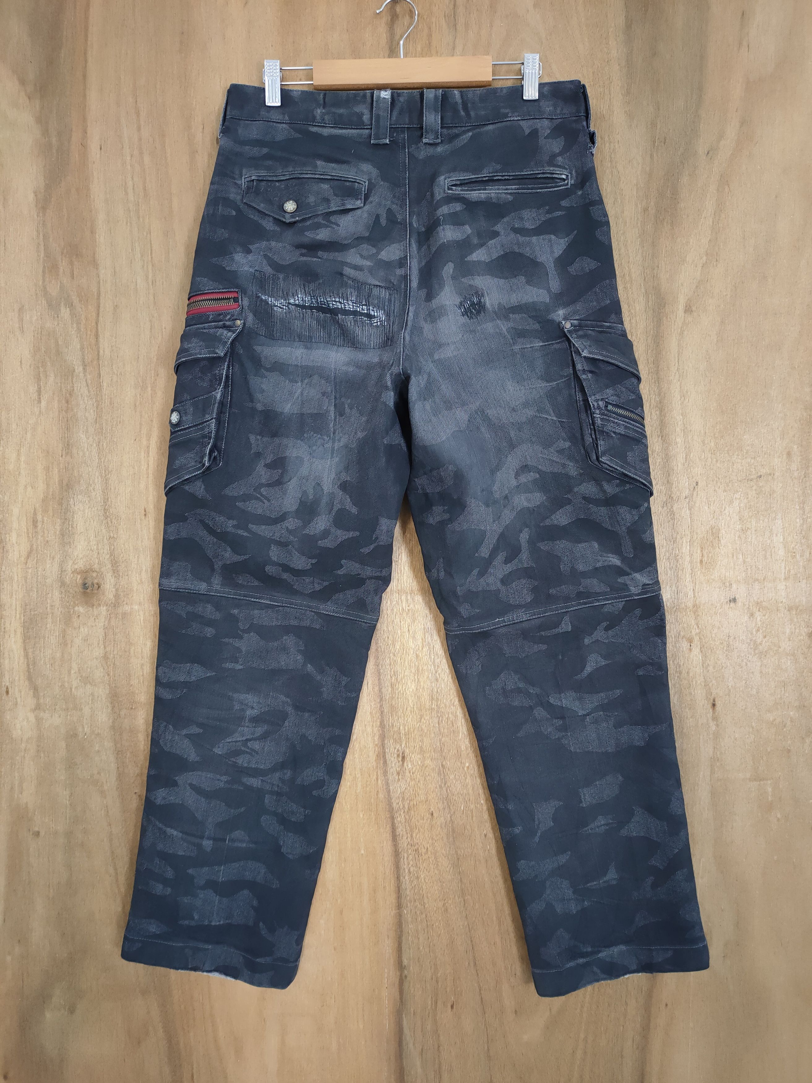 Japanese Brand × Vintage VINTAGE JAWIN BLACK CAMO CARGO PANTS Size US 33 - 7 Thumbnail