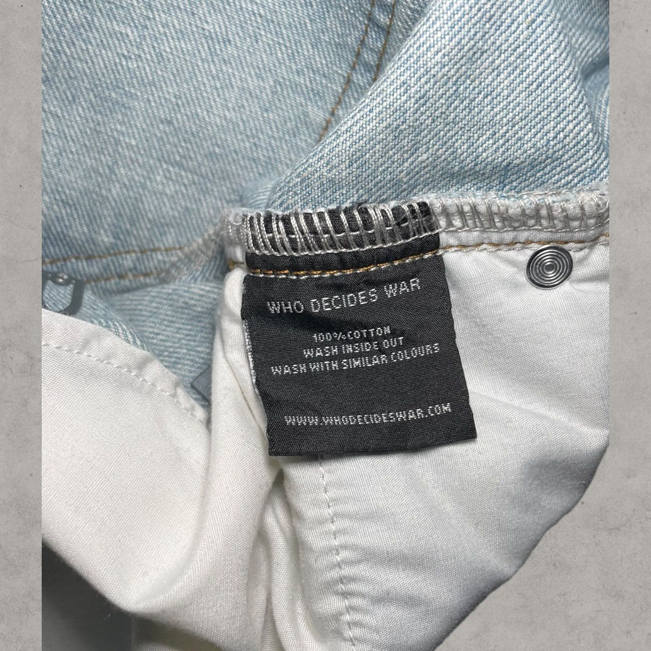 Who Decides War Who Decides War Graffiti Bondage Strap Wide Leg Jeans Sz 26 Size US 30 / EU 46 - 9 Thumbnail