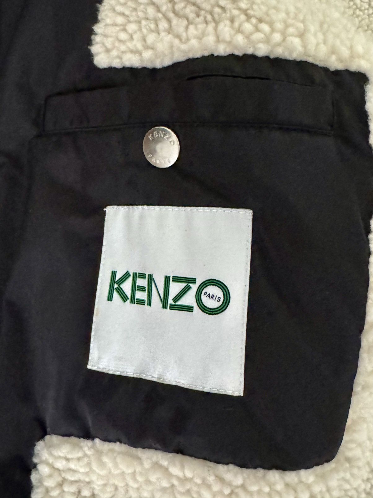 Kenzo ($500+ MSRP) Kenzo Paris - Black Shearling Jacket Size US L / EU 52-54 / 3 - 3 Thumbnail