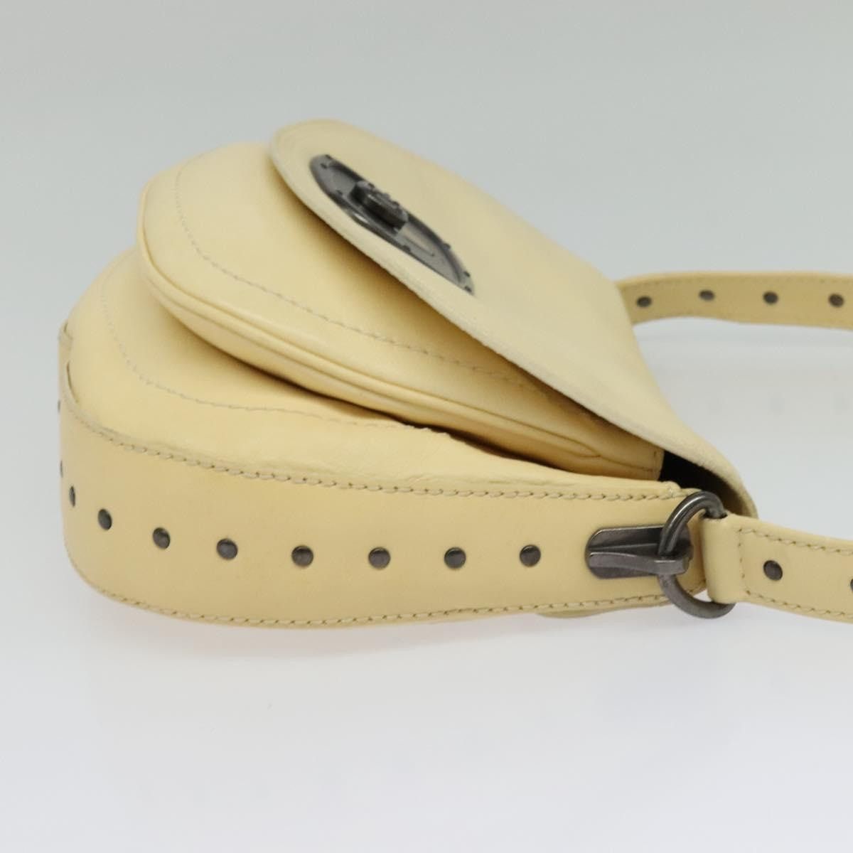 Celine CELINE Studs Shoulder Bag Leather Cream Size ONE SIZE - 5 Thumbnail