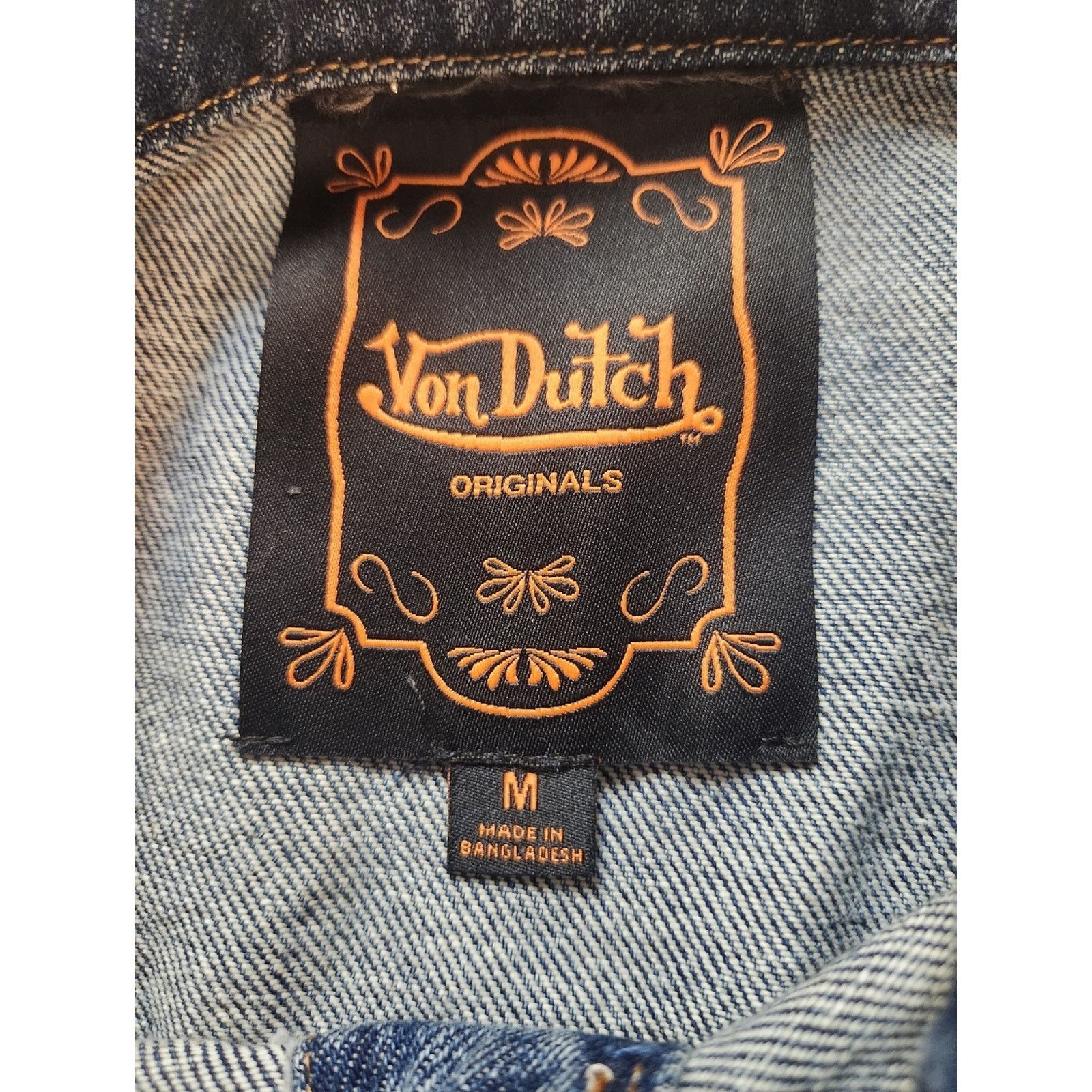 Von Dutch New Von Dutch Denim Jacket Mens Wings Eye Patch Button Up Size US M / EU 48-50 / 2 - 6 Thumbnail