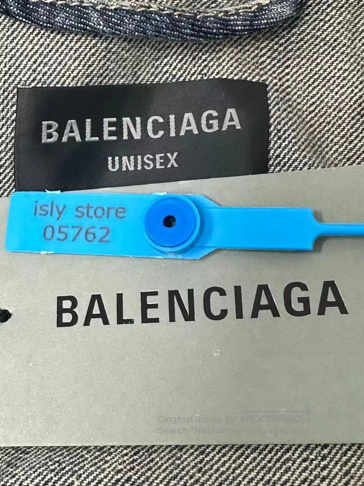 Balenciaga Balenciaga Blue Washed Graffiti Denim Jacket. Size US M / EU 48-50 / 2 - 4 Thumbnail