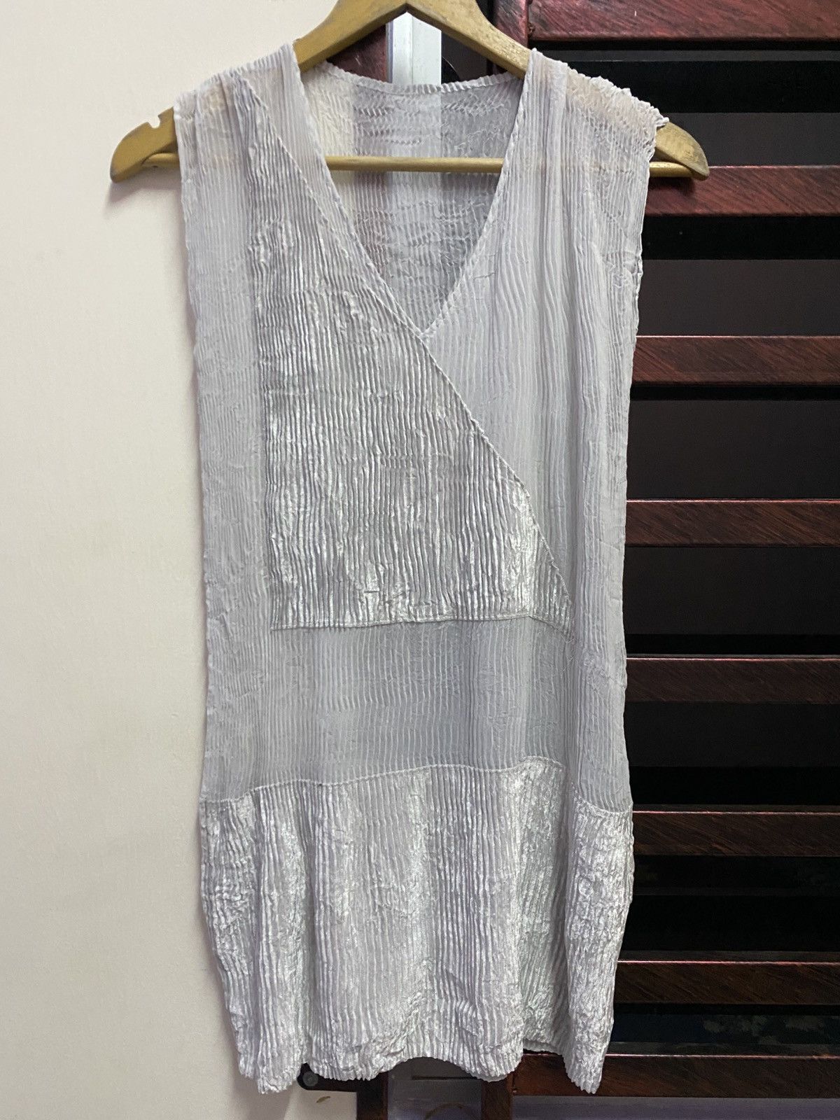 Issey Miyake Vintage Two Tone Issey Miyake Pleated Dress Size M / US 6-8 / IT 42-44 - 3 Thumbnail