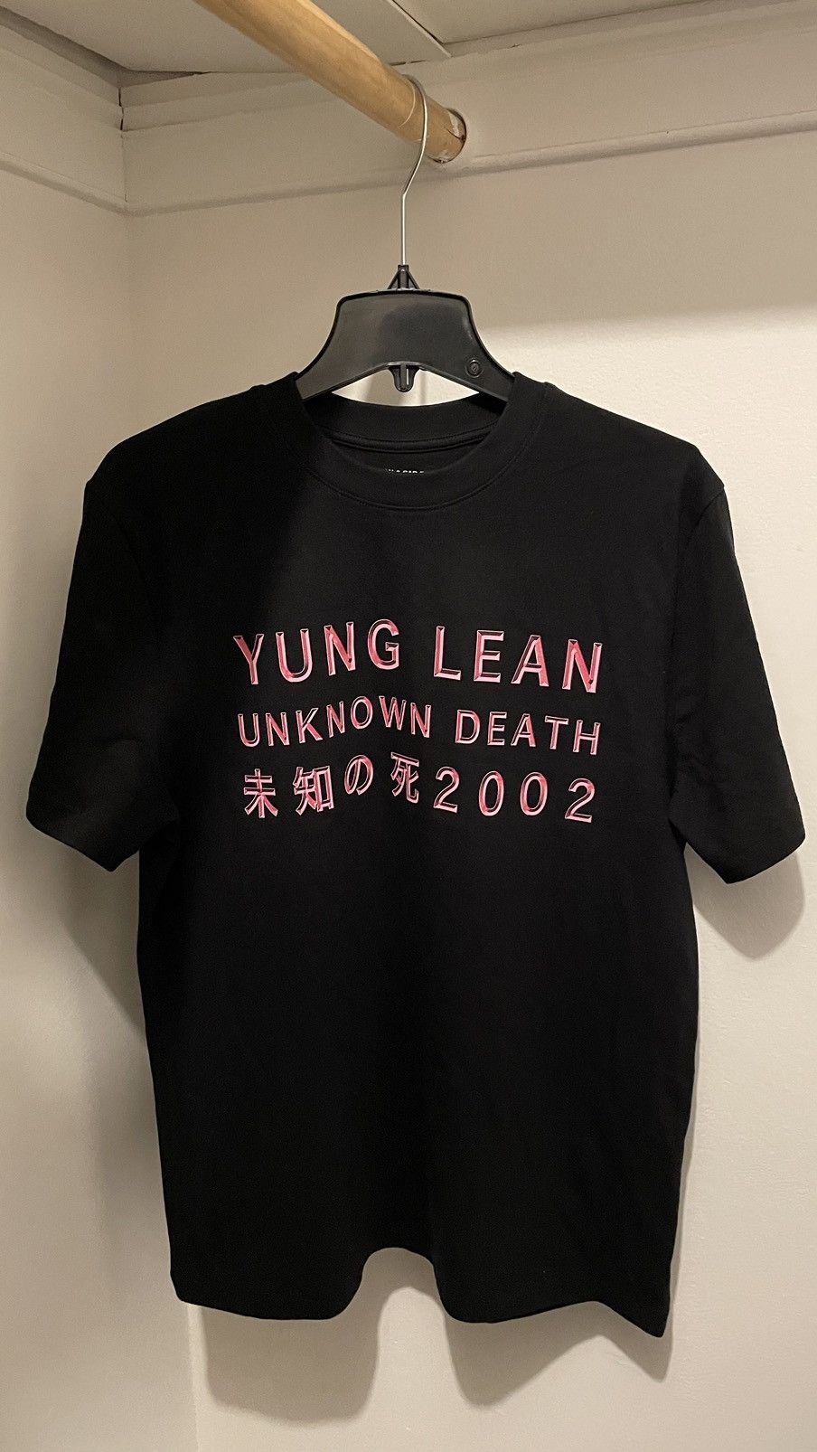 image of Drain Gang x Yung Lean “Unkown Death 2002” Tee in Black, Men's (Size Medium)