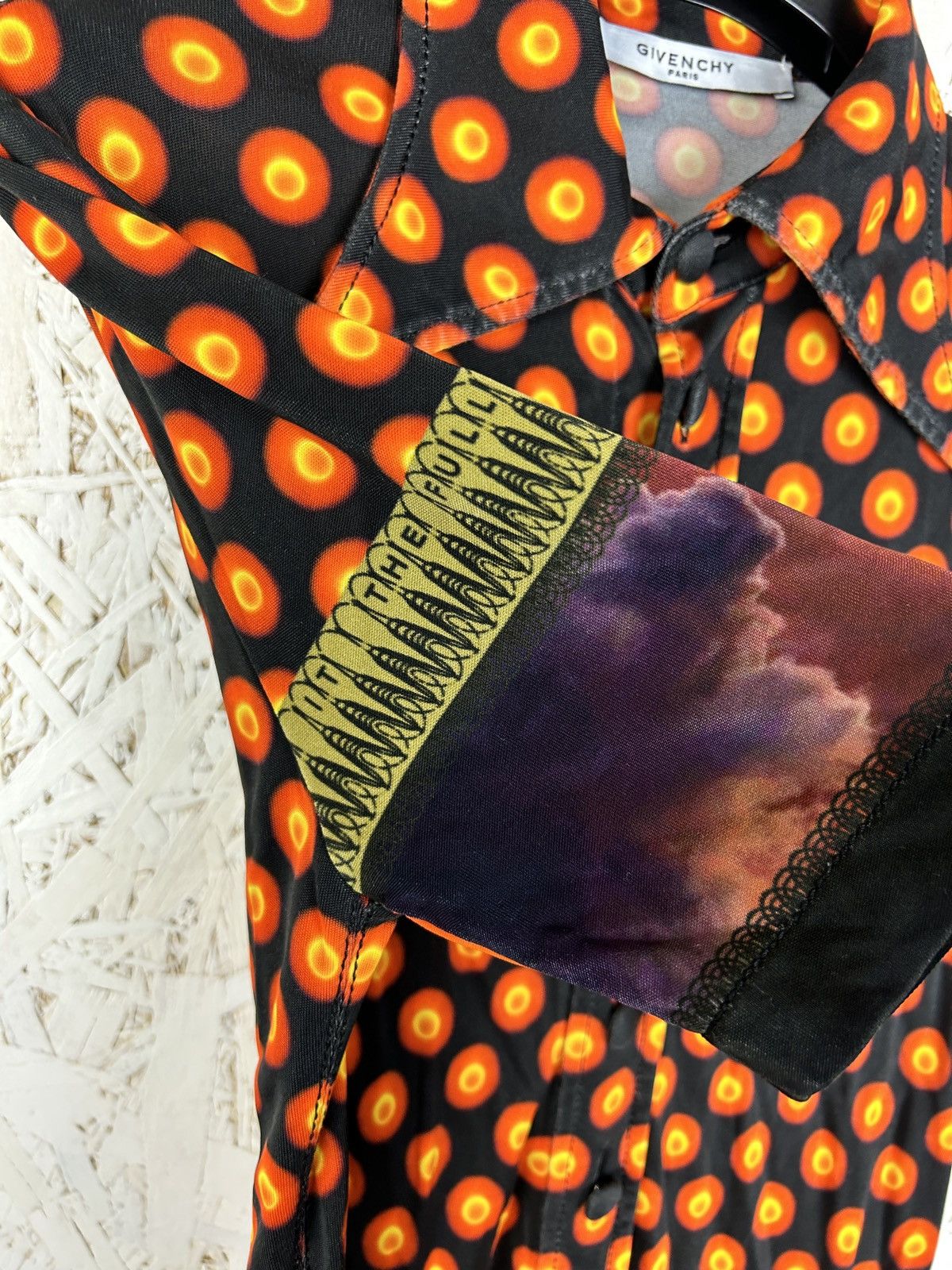 Givenchy Givenchy Solar Eclipse Print Jersey Button Up Shirt 40 Size S / US 4 / IT 40 - 4 Thumbnail