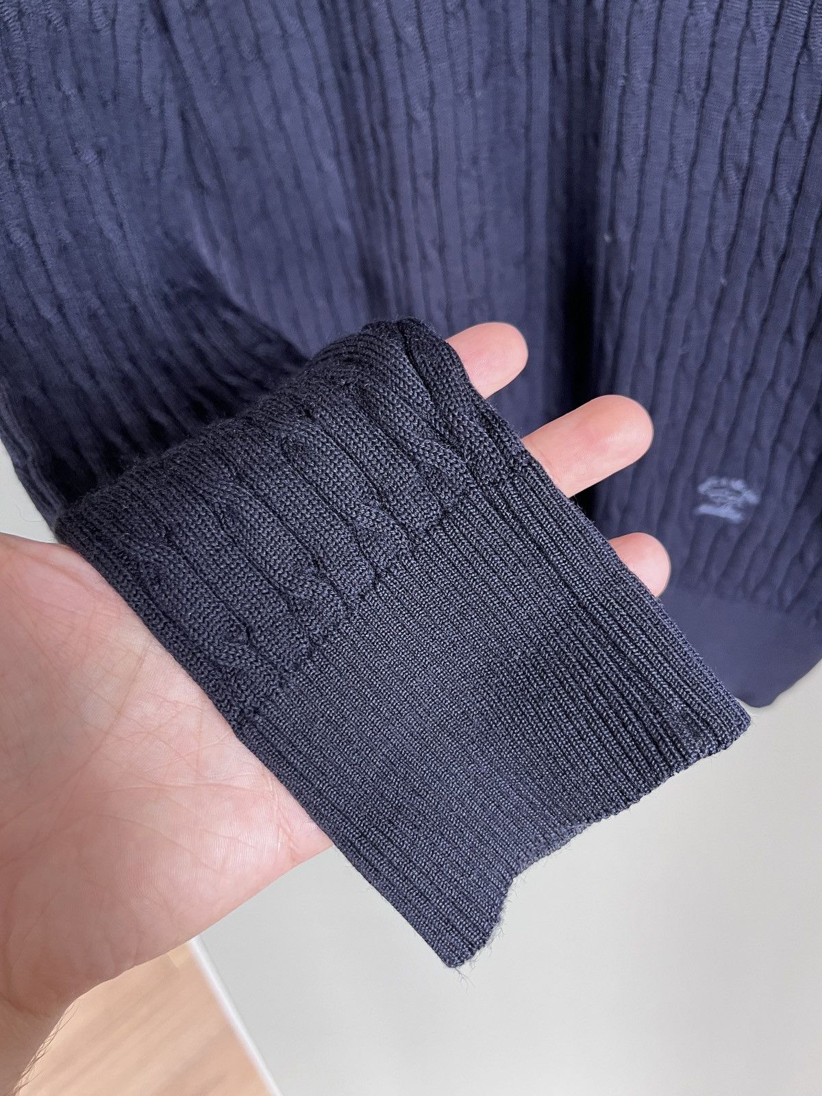 Paul & Shark Paul & Shark Heavy Knit V-neck Wool Navy Blue Sweater Size US XXL / EU 58 / 5 - 7 Thumbnail