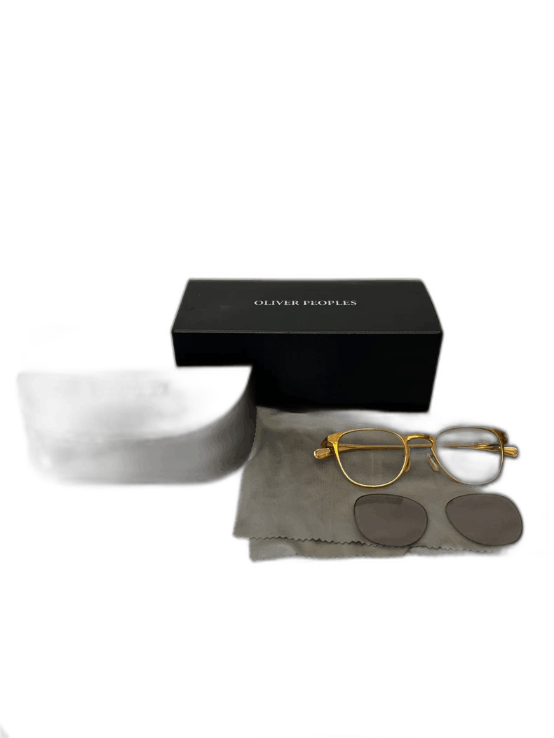 Takahiromiyashita The Soloist. Oliver Peoples Gold Frame Sunglasses with Lenses Size ONE SIZE - 1 Thumbnail