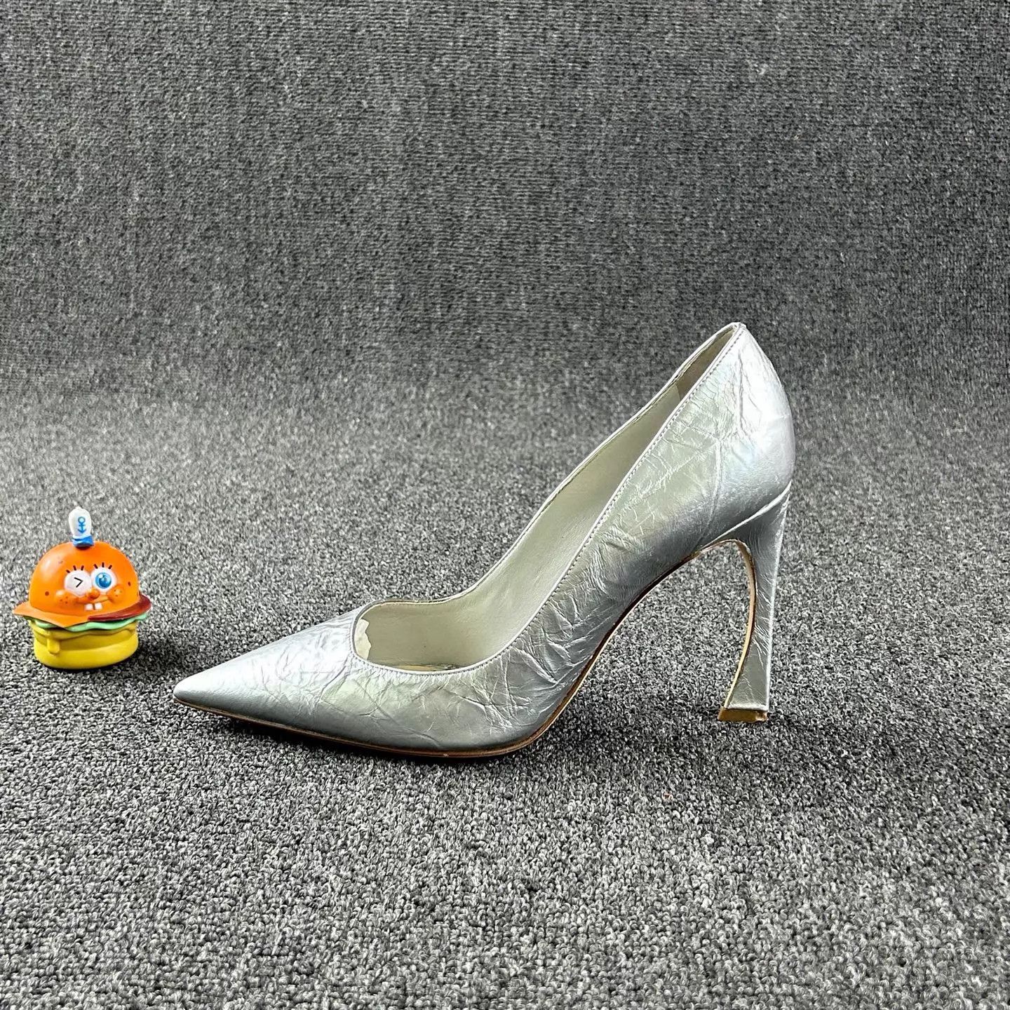Dior Dior Silver Pointed Toe Heels Size 37.5 HB6239 Size US 7 / IT 37 - 3 Thumbnail