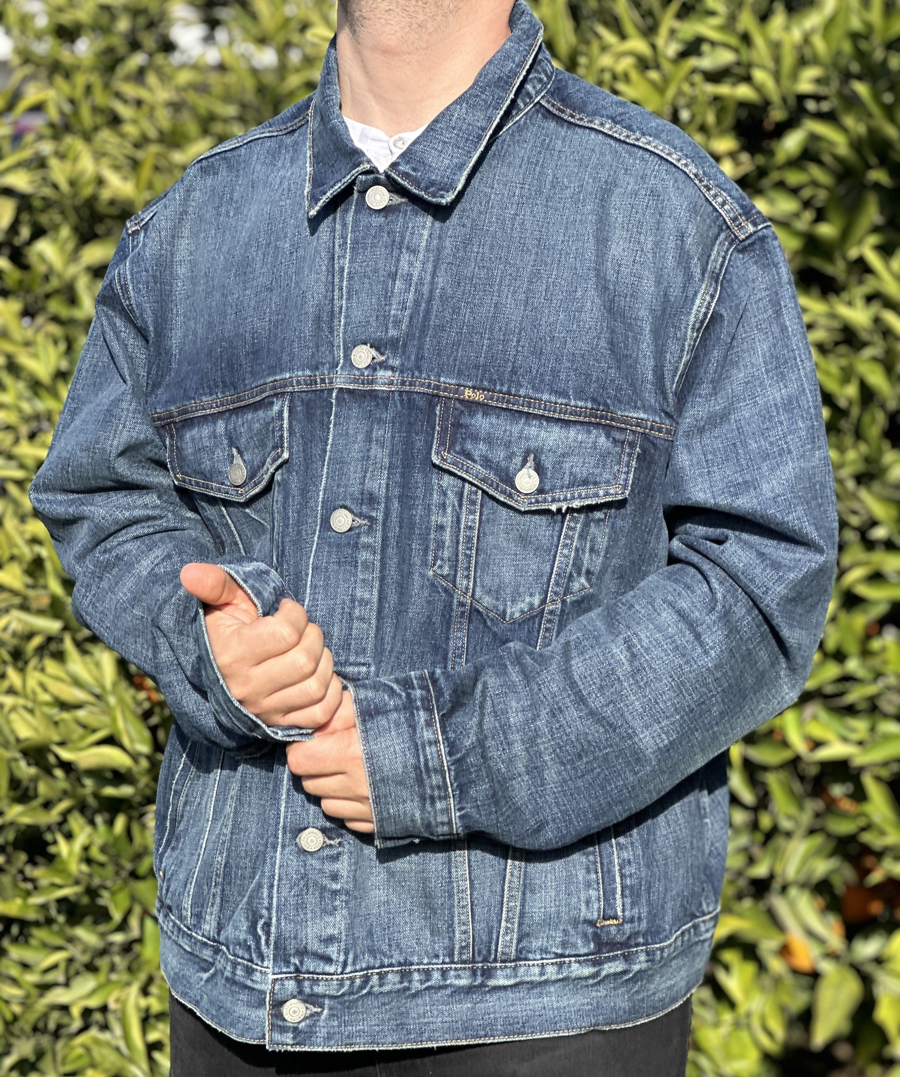 Ralph Lauren RRL Ralph Lauren Denim Jacket Distressed Trucker Size 2XL Size US XXL / EU 58 / 5 - 4 Thumbnail