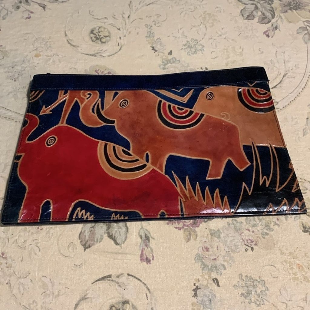 Other Leather elephant clutch bag zipper Size ONE SIZE - 2 Thumbnail
