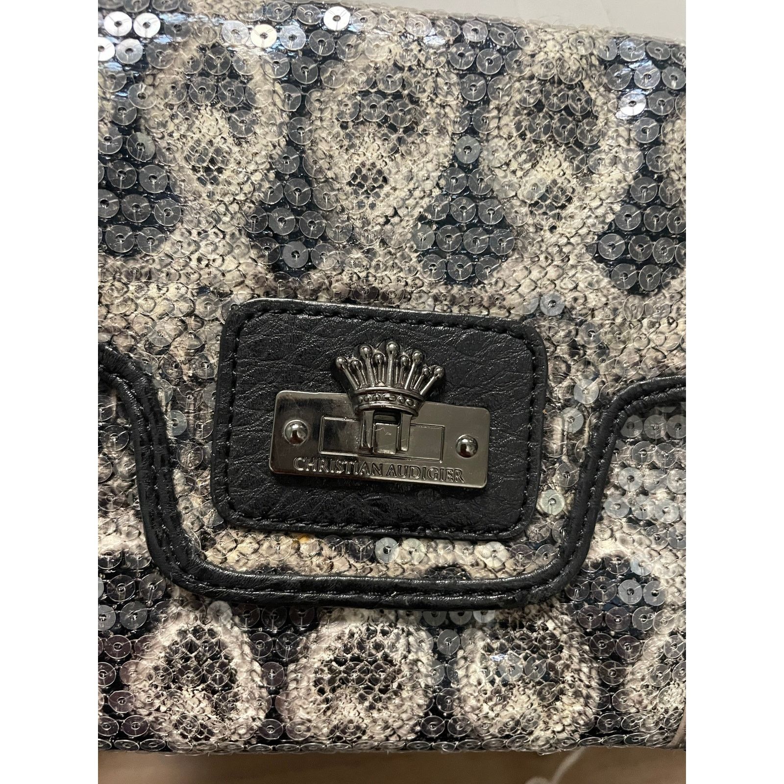 Christian Audigier Christian Audigier Snake Clutch Magnetic Close Python Purse Size ONE SIZE - 3 Thumbnail