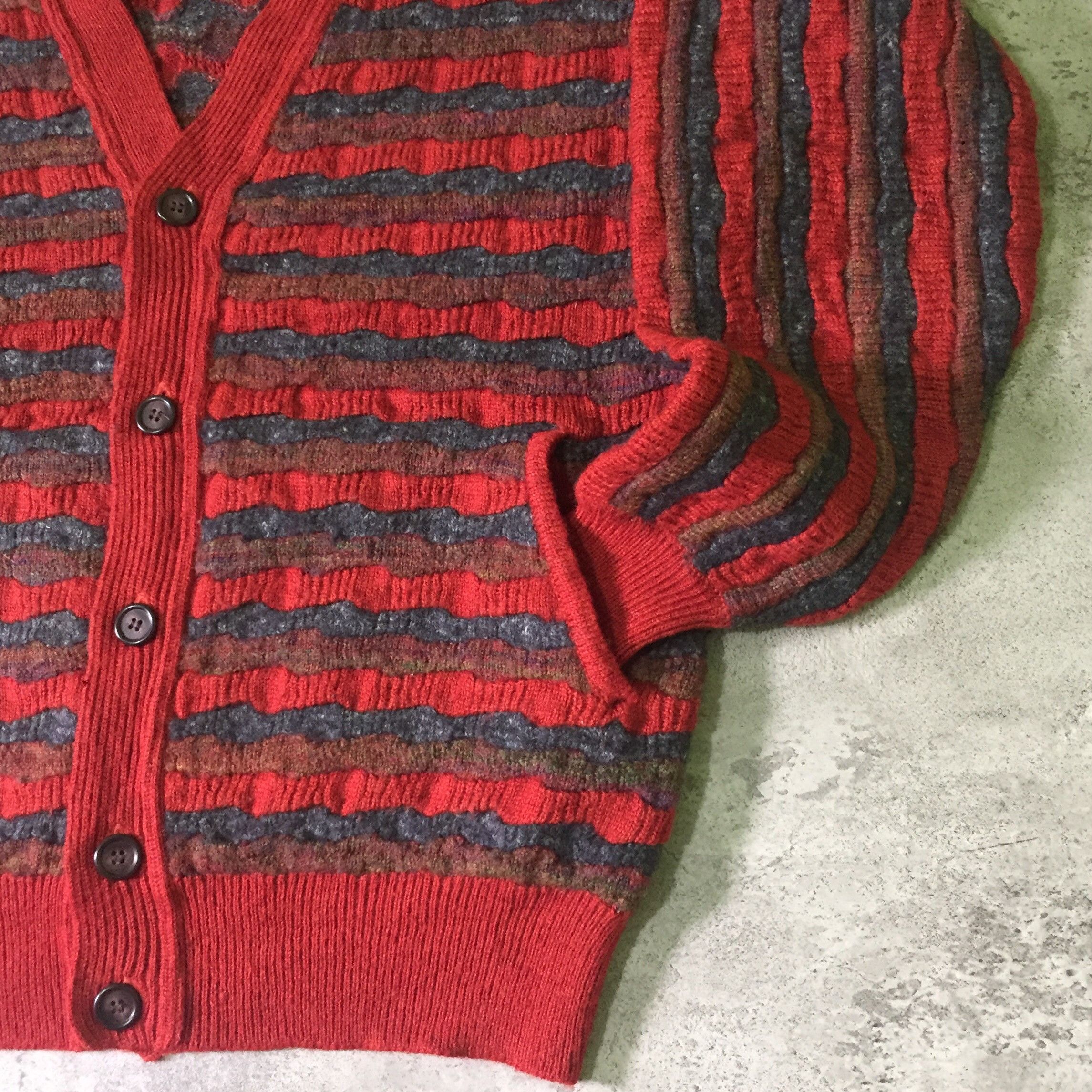 Issey Miyake Archive New 80s Issey Miyake 3D Knit Sweater Cardigan Size US M / EU 48-50 / 2 - 5 Thumbnail