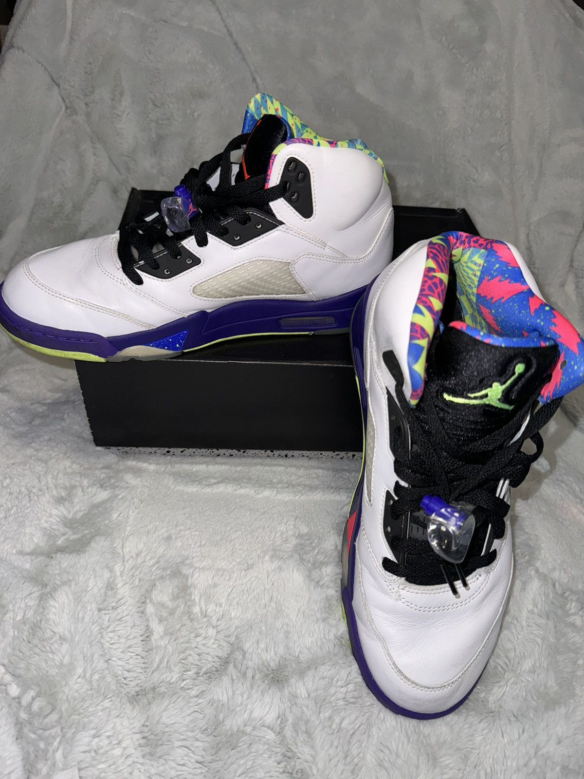 image of Jordan Brand Retro 5 Fresh Prince 2 Shoes in White, Men's (Size 11)