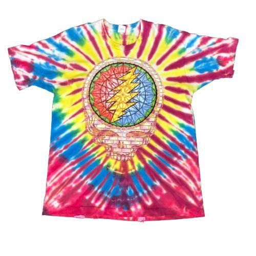 Fruit Of The Loom Vintage 1994 Grateful Dead Stained Glass Tie Dye Tee Size US XL / EU 56 / 4 - 1 Thumbnail