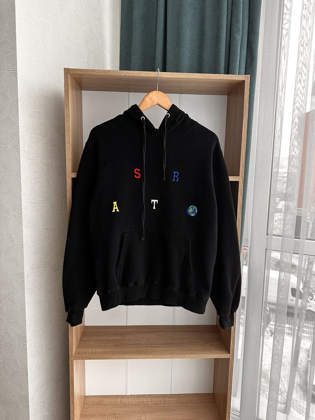 image of Astroworld Travis Scott Wish You Were Here Hoodie in Black, Men's (Size Small)