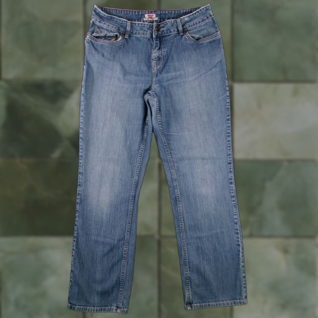 Vintage L.L. Bean Jeans Women 12 Tall Blue Straight Denim 5-Pocket Mid Rise 30.5in 80s 90s Western Womens Size 34" / US 12 / IT 48 - 1 Thumbnail