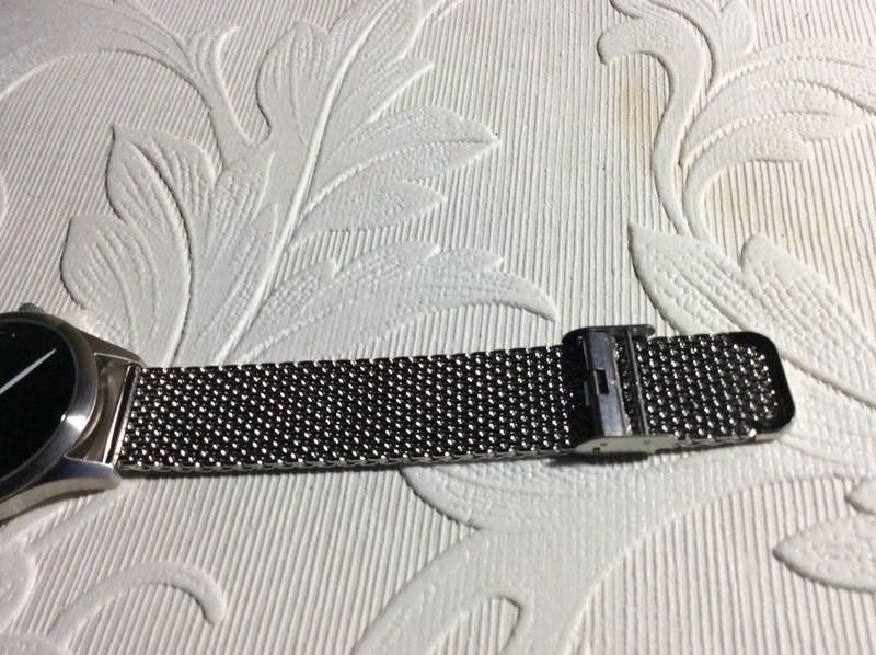 Designer Miro black dial mesh silver stainless steel watch Size ONE SIZE - 6 Thumbnail