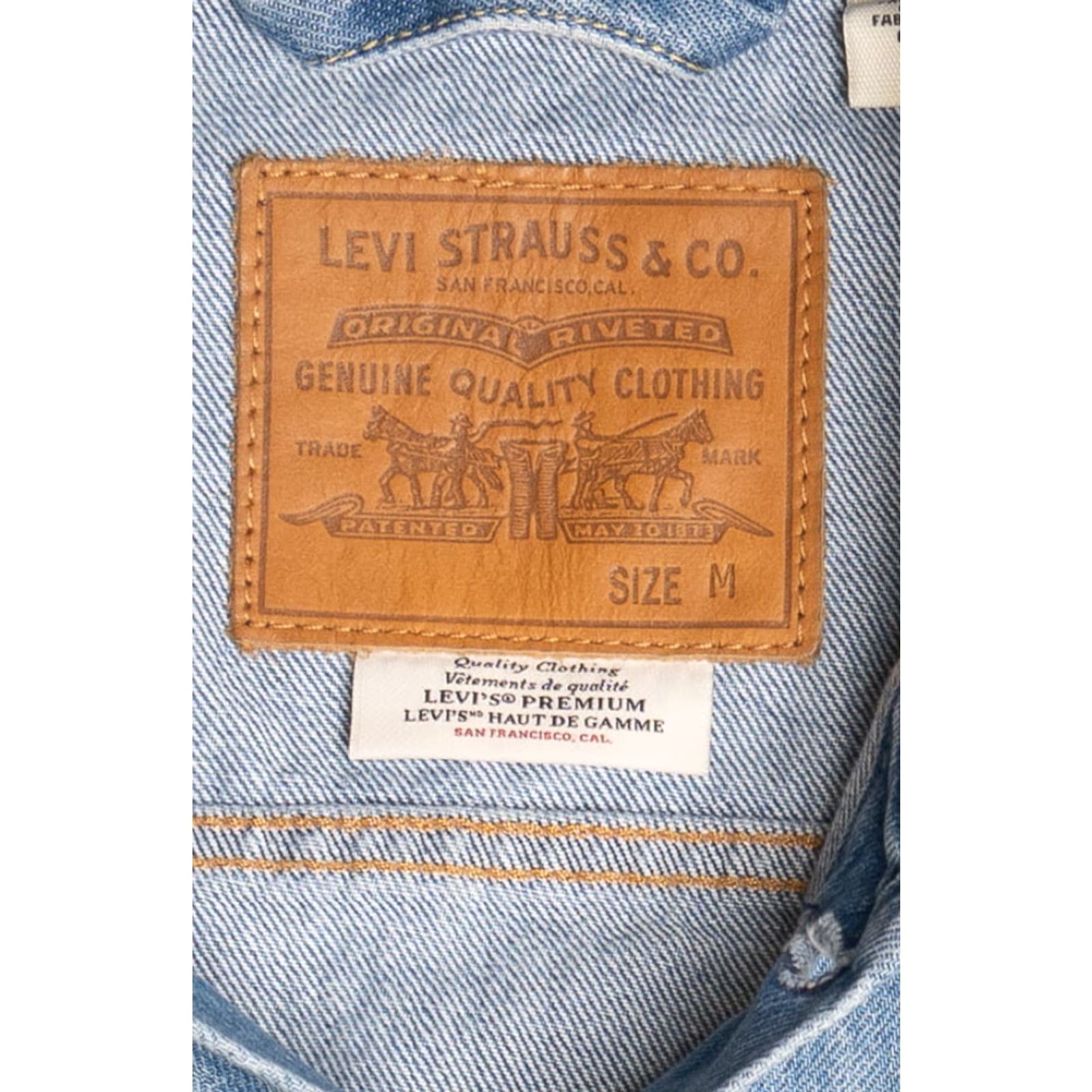 Levi's Levi's Premium Denim Jacket Embroidered Blue Cotton 2010s Medium Regular Mens Womens Girls Boys Size US M / EU 48-50 / 2 - 5 Thumbnail
