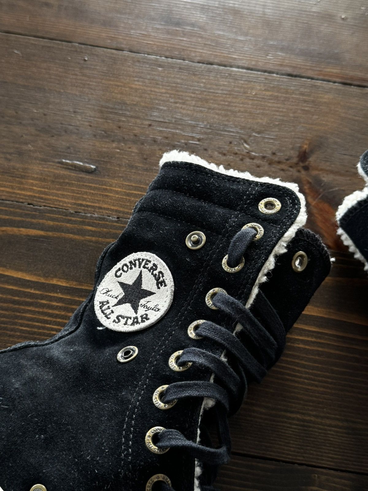 Y2K Converse Faux Fur Glamour Fuzzu High Top Sneakers