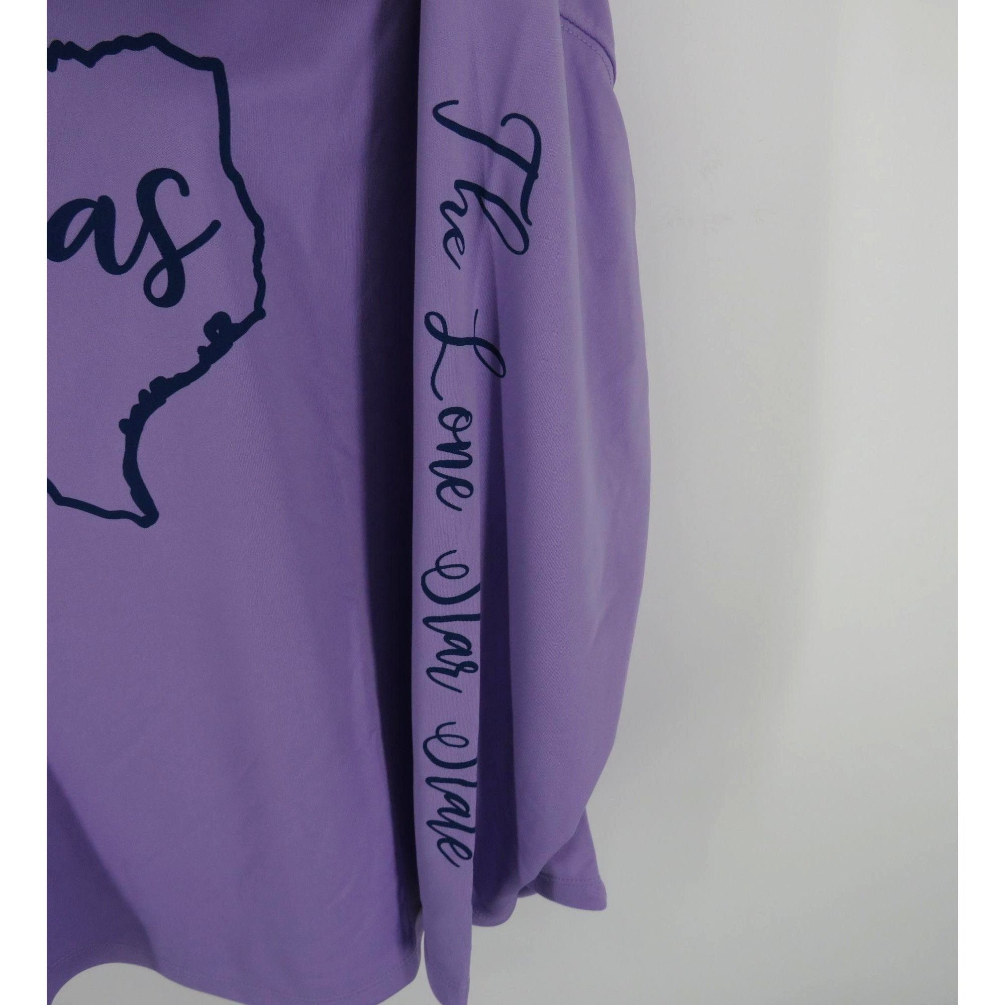 Other Texas Graphic Women's Purple Long Sleeve Shirt "The Lone Sta Size M / US 6-8 / IT 42-44 - 3 Thumbnail