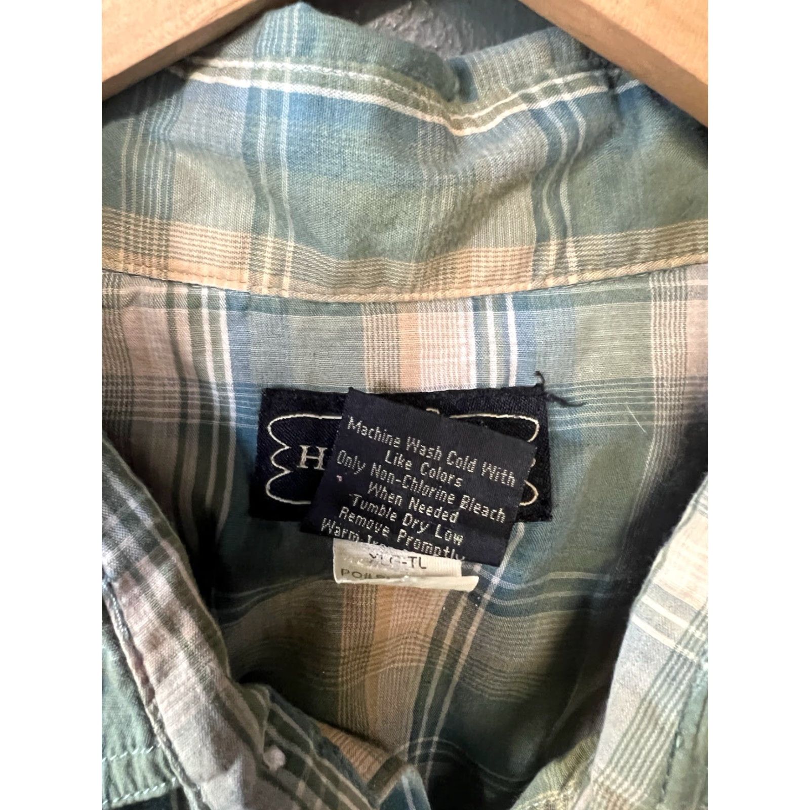 Vintage VINTAGE High Noon Shirt Men XL Green Pearl Snap Western Plaid Cowboy School Rodeo Size US XL / EU 56 / 4 - 4 Thumbnail